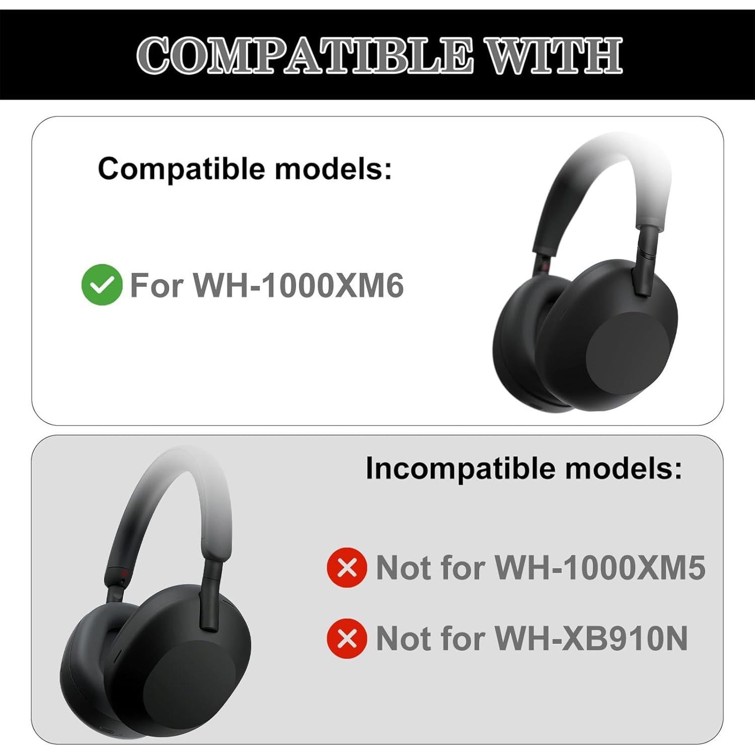 Cubierta Protectora Aiivioll para Auriculares Sony WH-1000XM6 Rosa