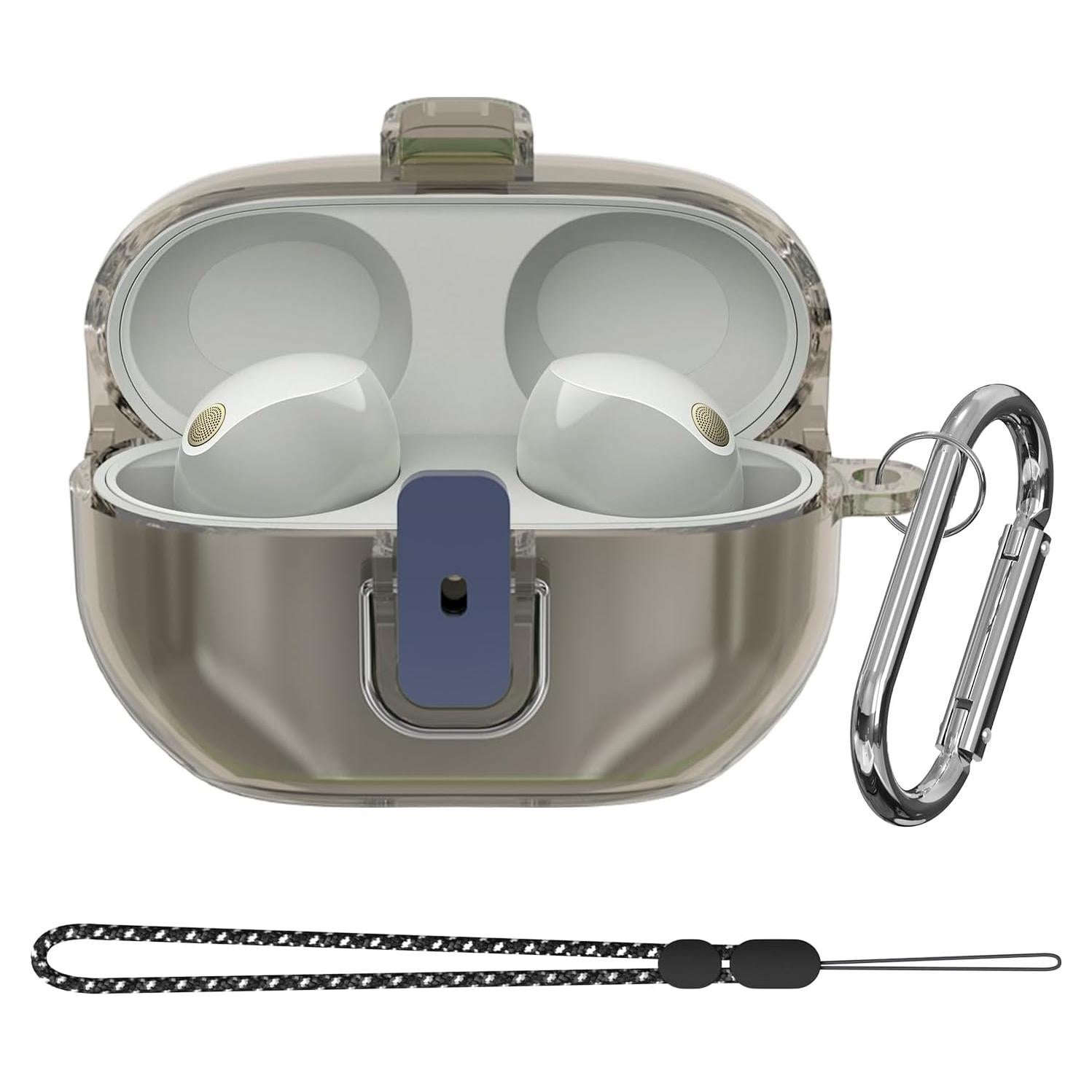 Funda TPU para Sony WF-1000XM5 con mosquetón y cordón