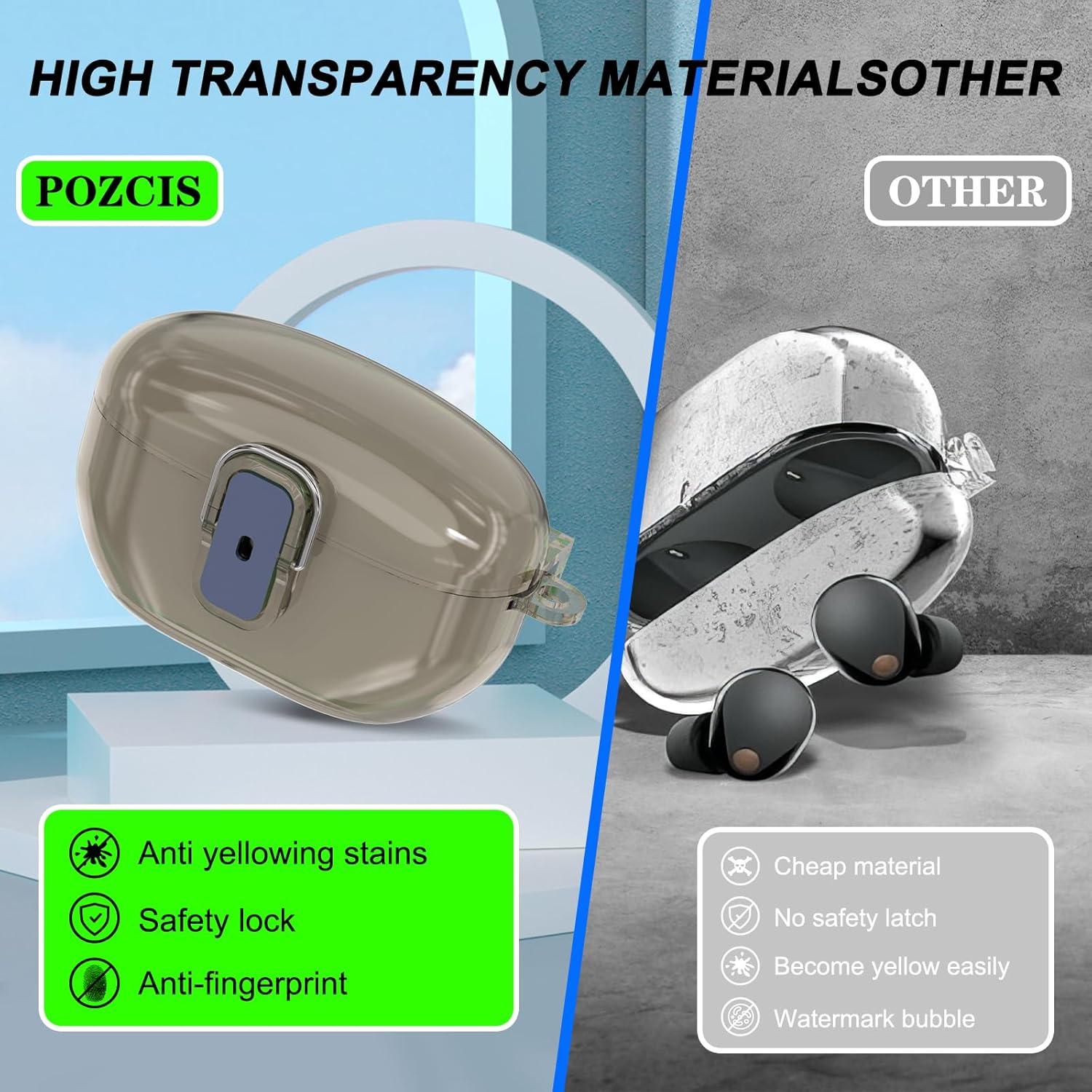 Funda TPU para Sony WF-1000XM5 con mosquetón y cordón