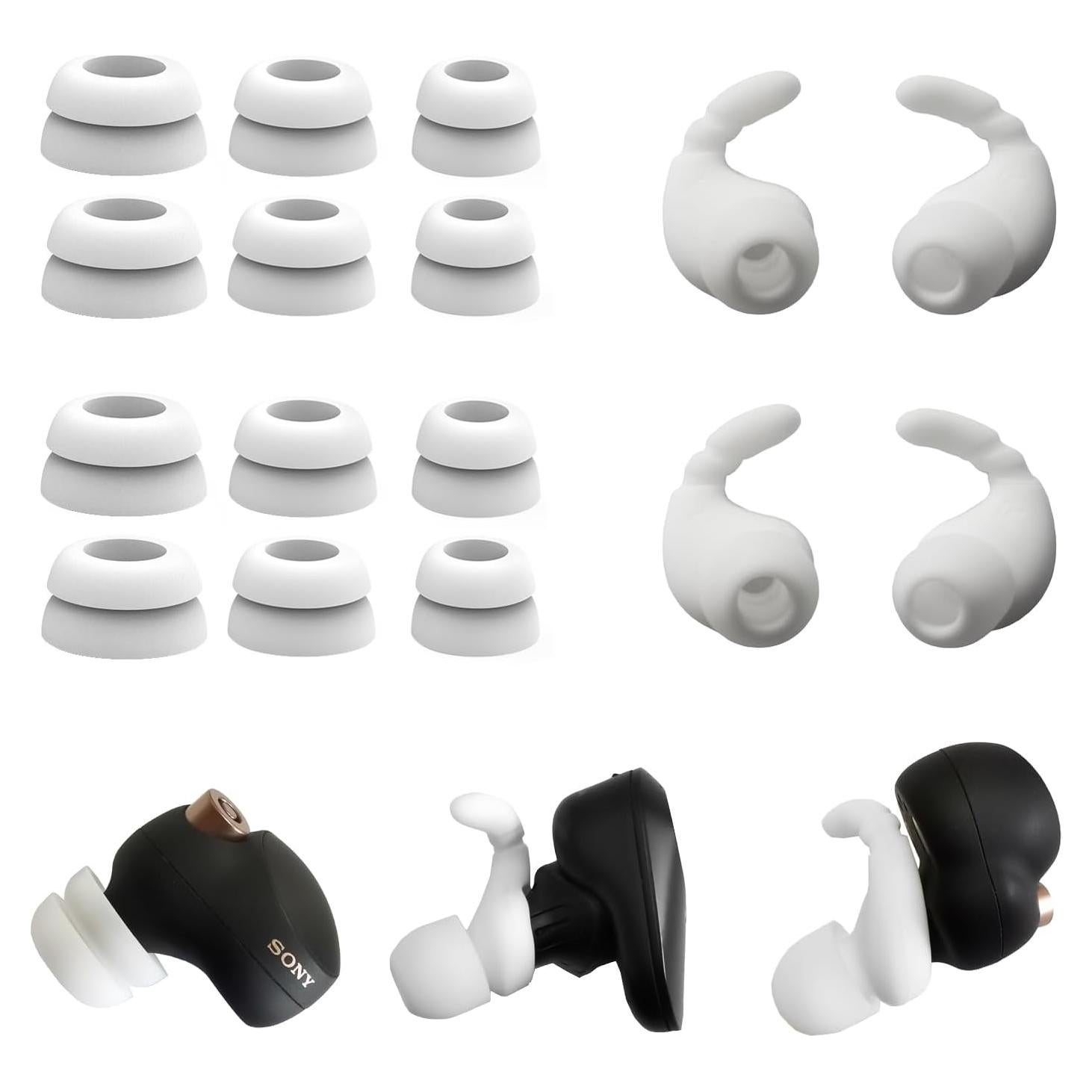 Ganchos y puntas de oídos antideslizantes Mijusun para Sony