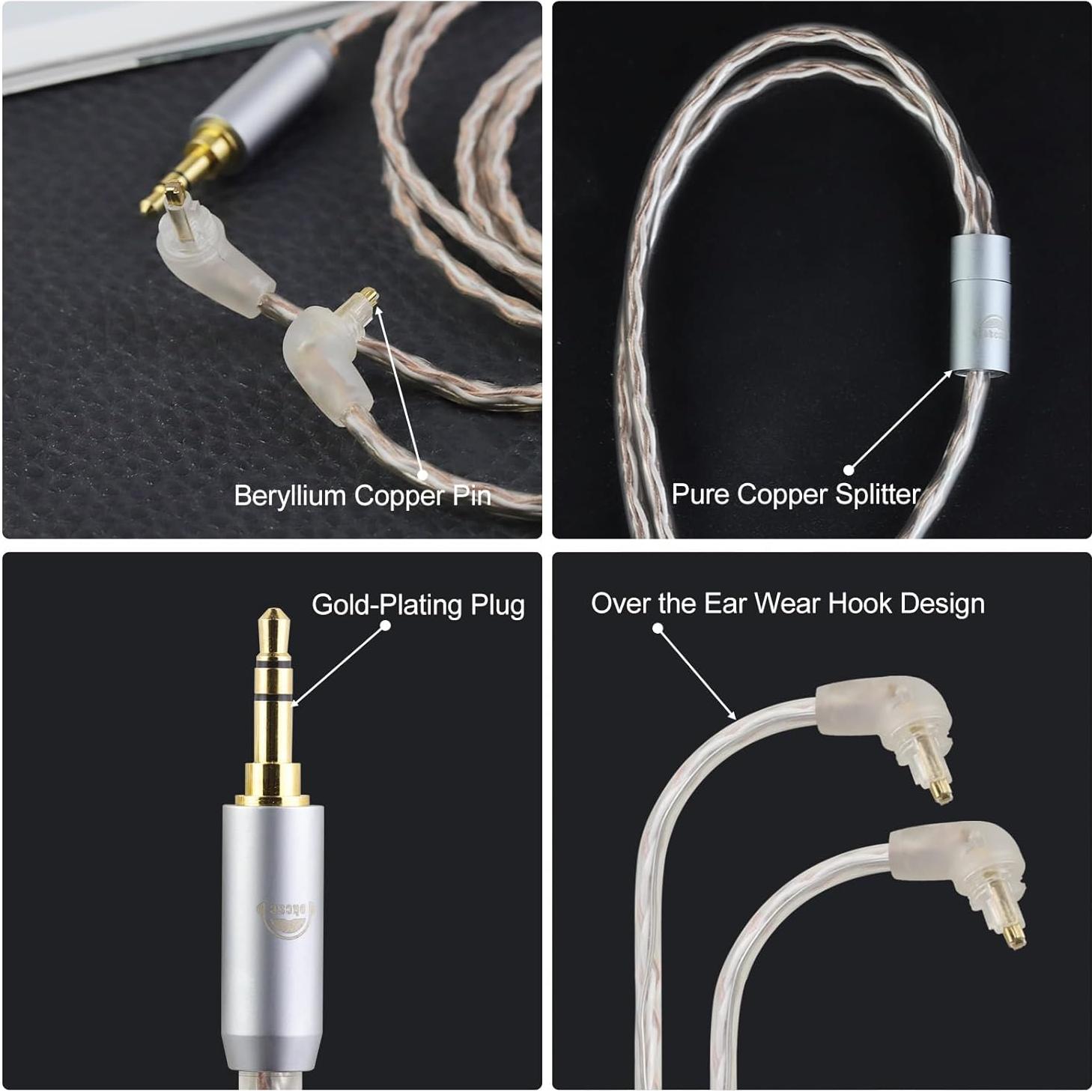 Cable de Reemplazo Mejorado OKCSC EXK 1.2M para Auriculares Sony