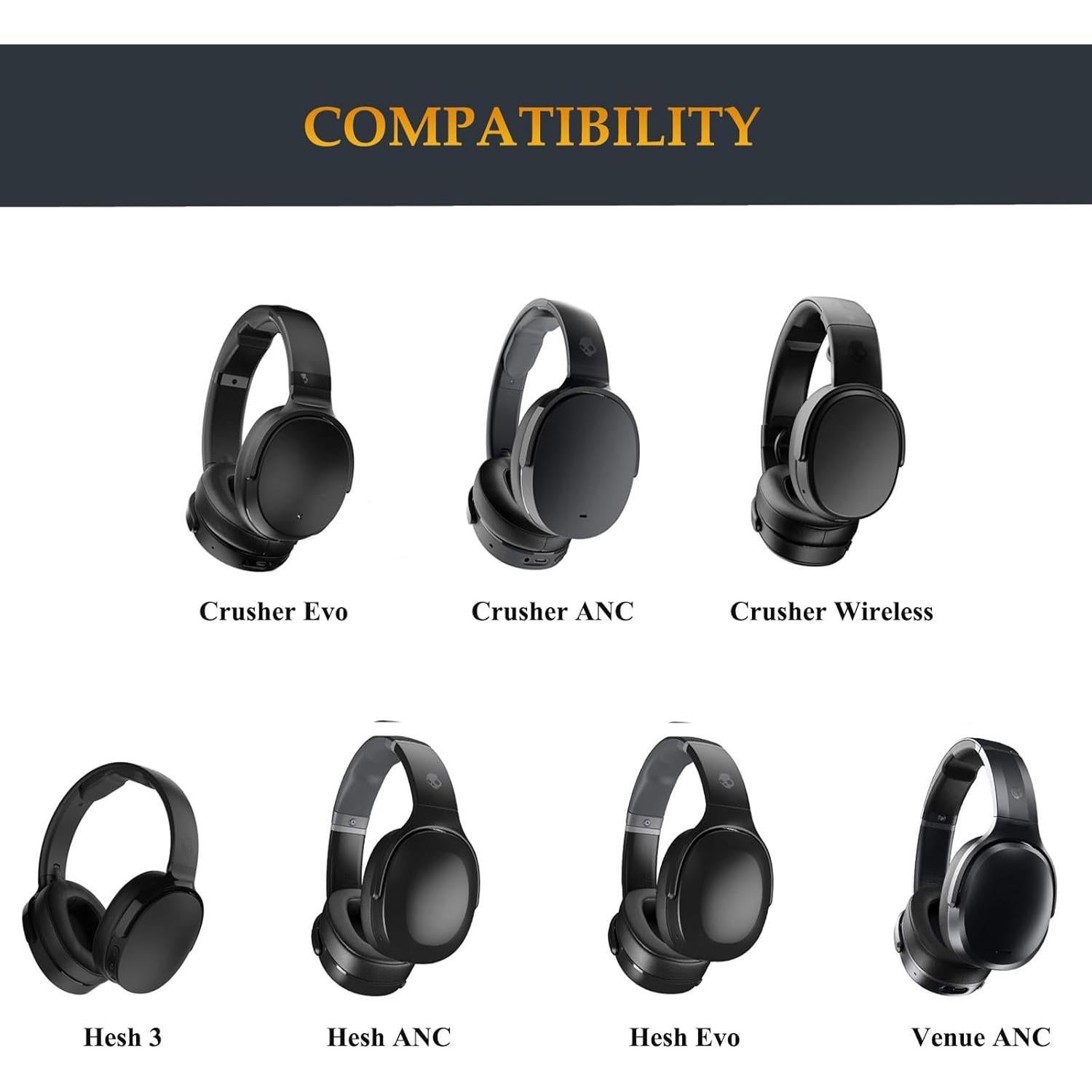 Almohadillas de Reemplazo Gel Refrigerante Fadmew para Skullcandy