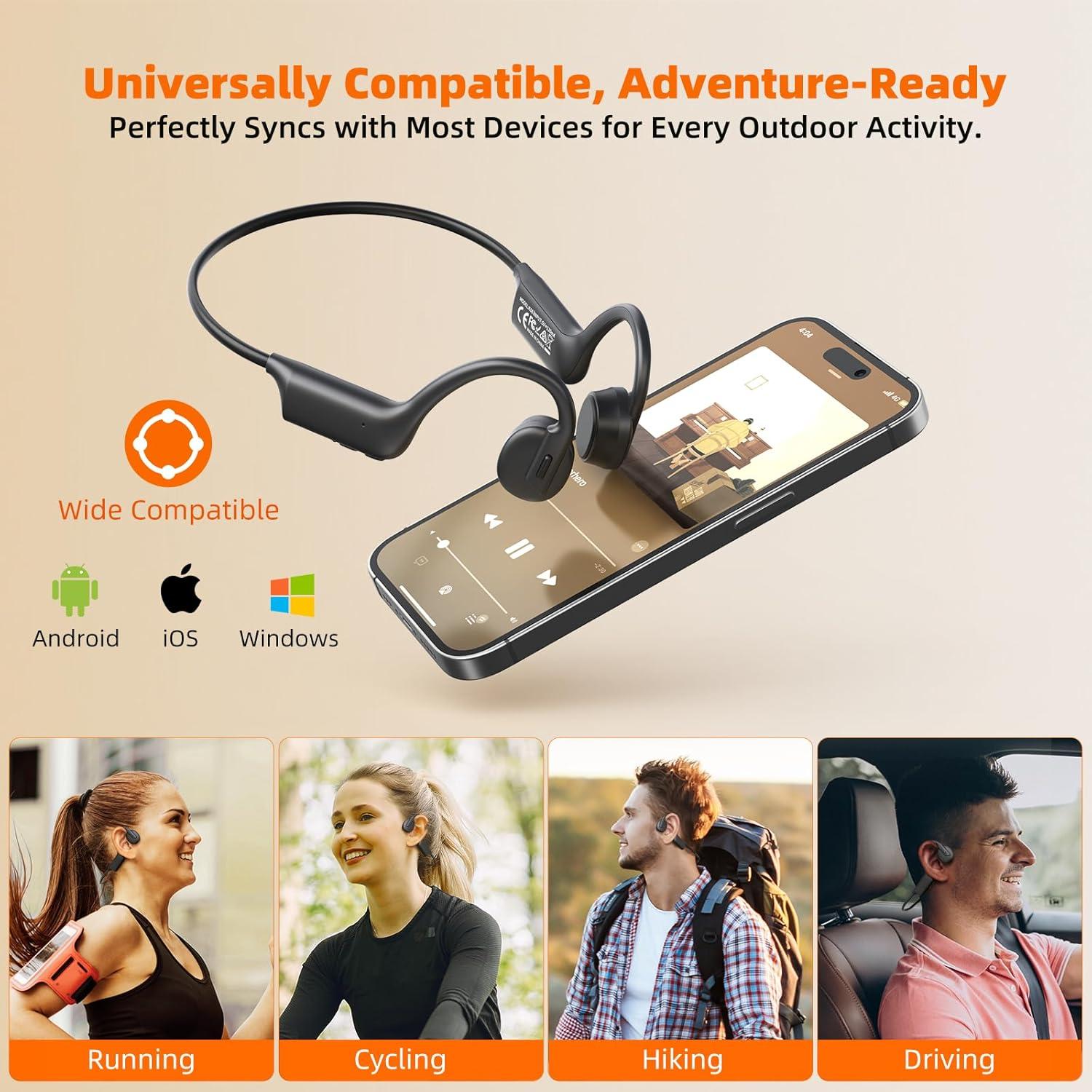 Auriculares Inalámbricos Bluetooth 5.3 CARVIKI RunFree X8 IP67