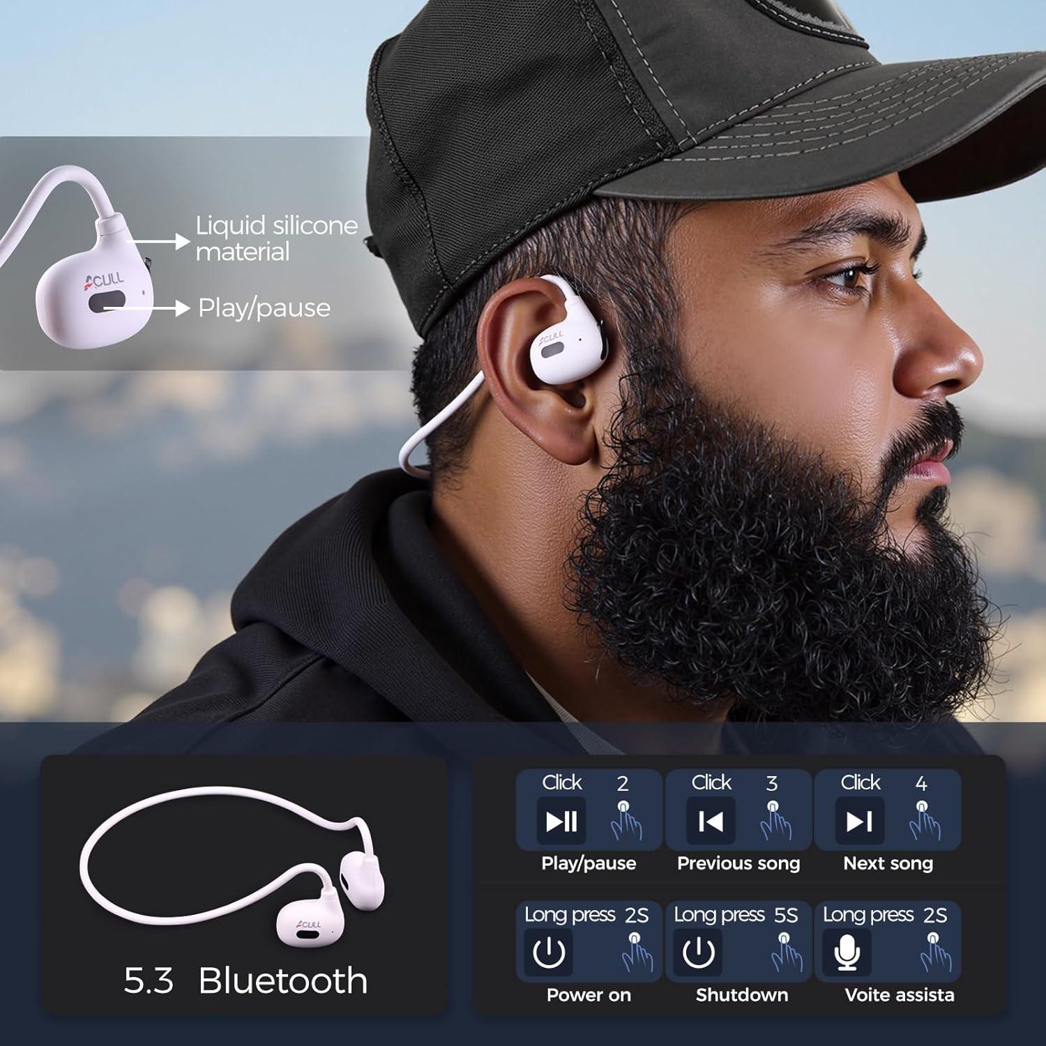 Auriculares Bluetooth 5.3 ACULL de oido abierto IPX6 20g