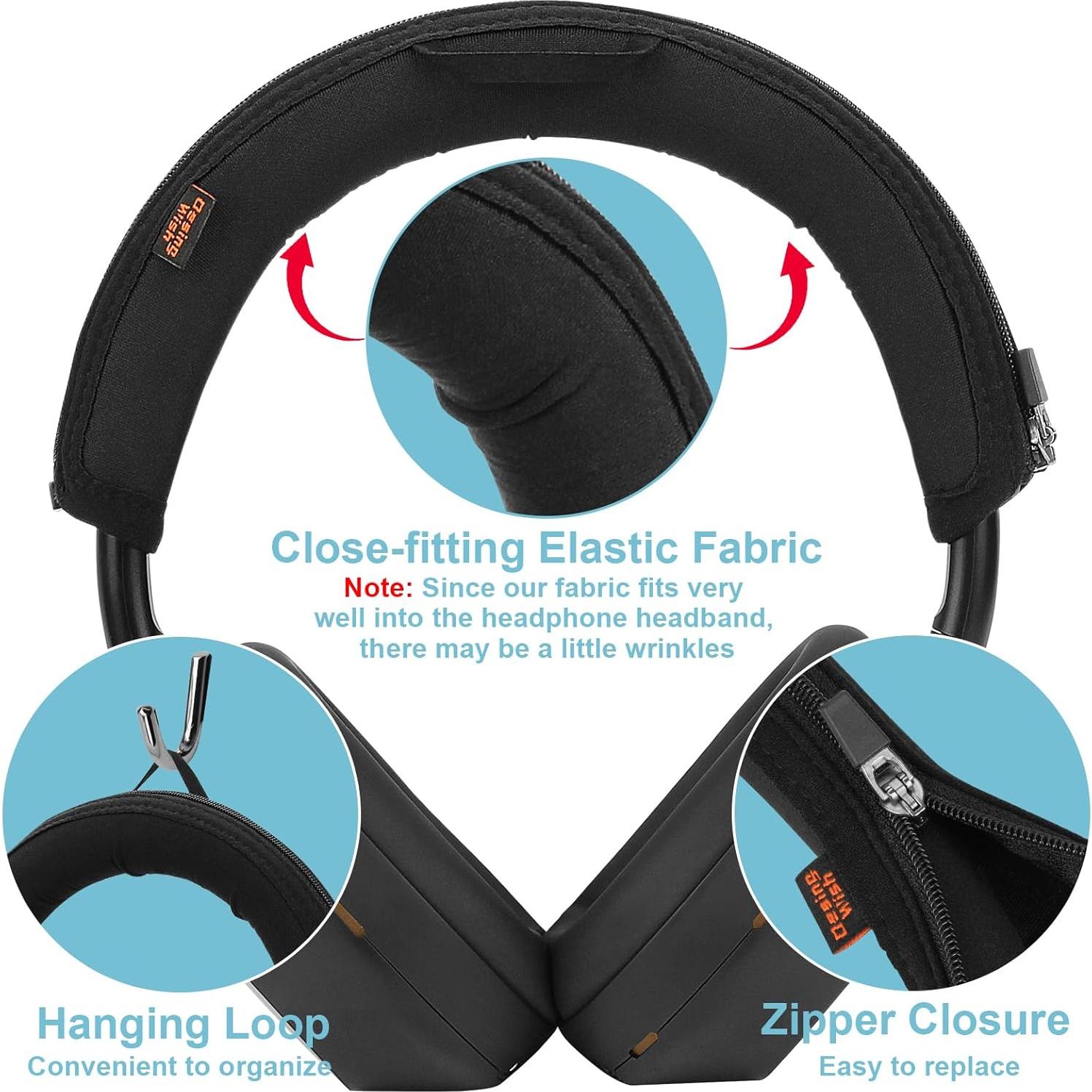 Cubierta de almohadilla Desing Wish para Sony WH-1000XM5 - Negro