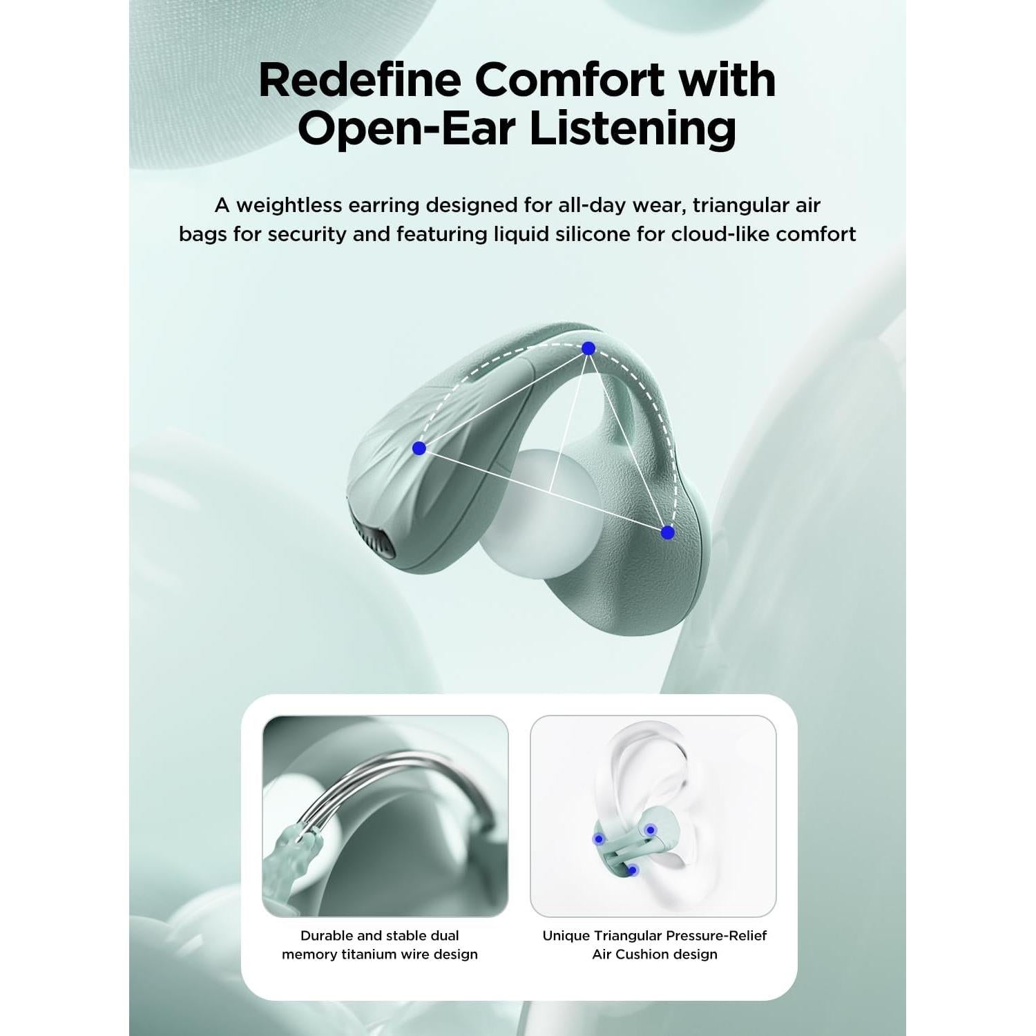 Auriculares Inalámbricos HAKII LINK-G Verde, Bluetooth 5.4, IPX5