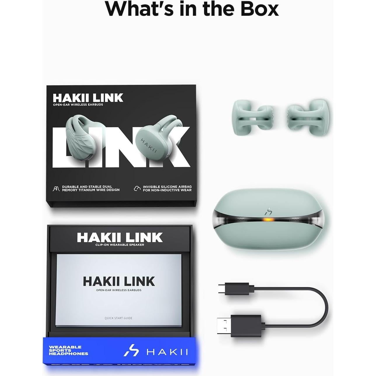 Auriculares Inalámbricos HAKII LINK-G Verde, Bluetooth 5.4, IPX5