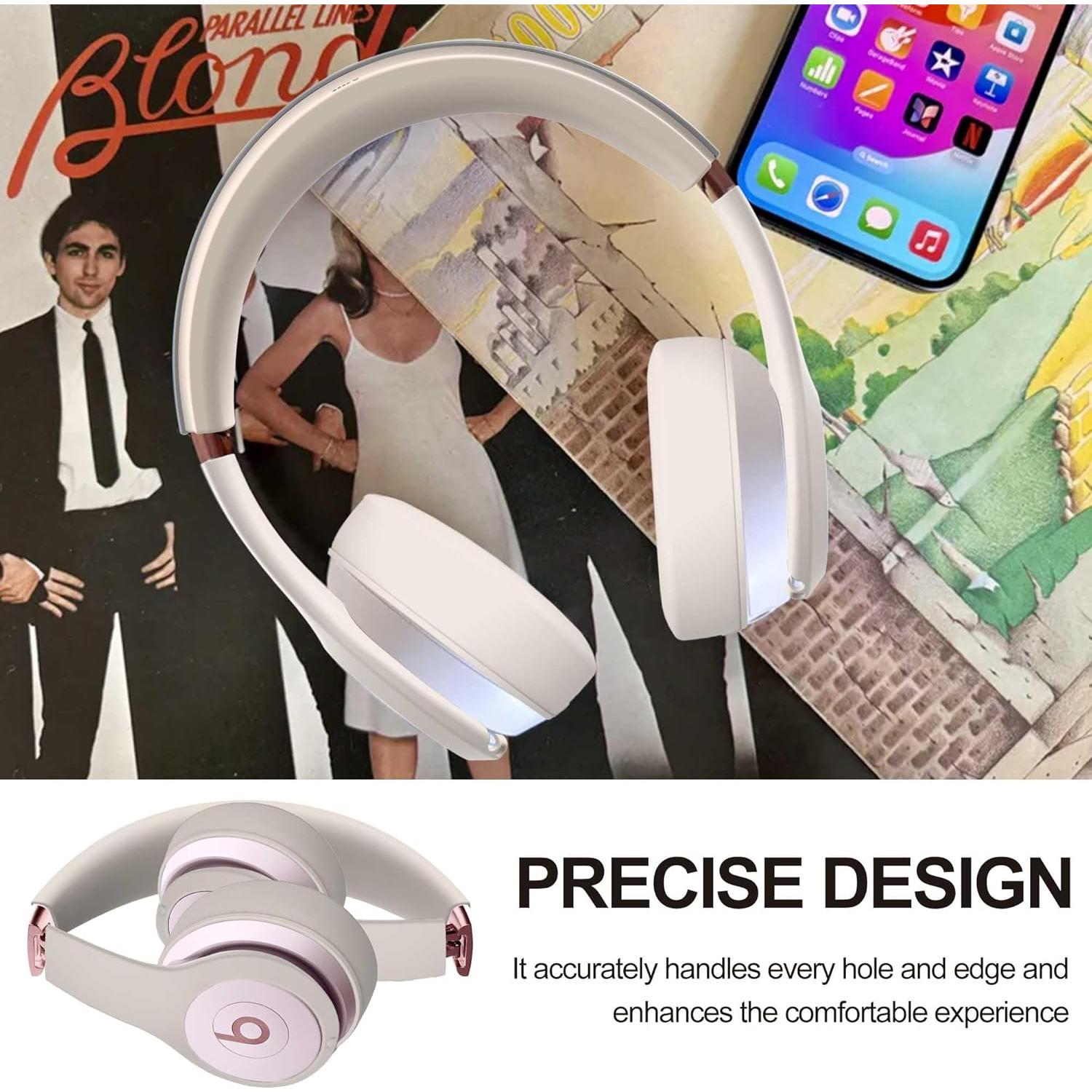 Funda de Silicona 3 en 1 SKRVGOJFG para Auriculares Beats Solo 4