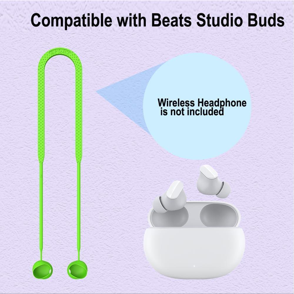 Correa Antipérdida ZSHMJMJ para Beats Studio Buds - Silicona Verde Fluorescente