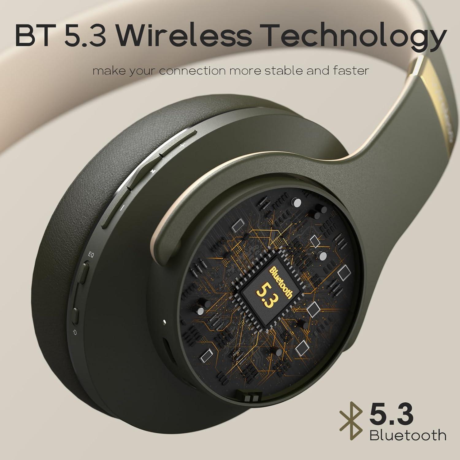 Auriculares Bluetooth DOQAUS VIDA 3, 90H, HiFi, ANC, Verde