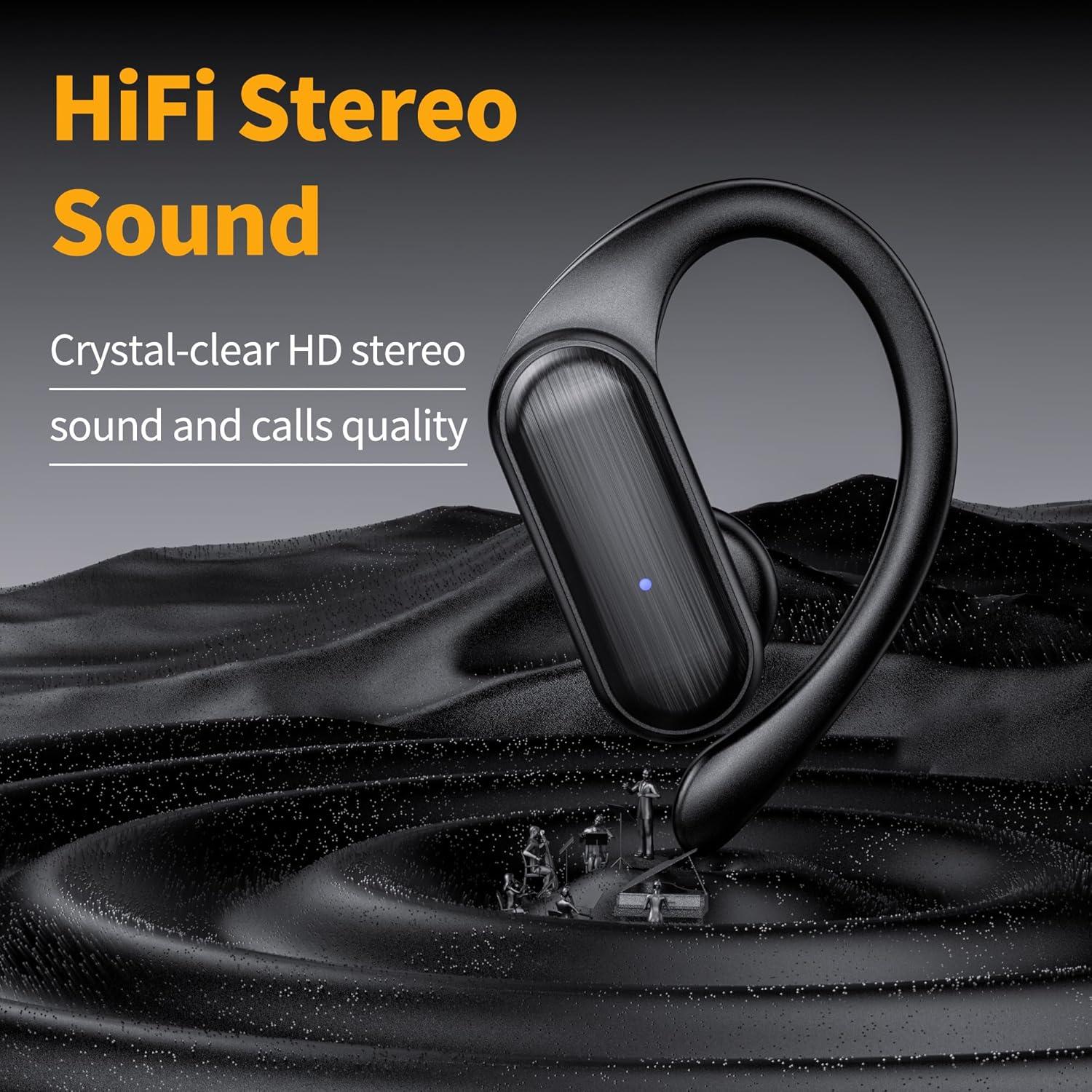 Auriculares Inalámbricos Bluetooth A520 IPX7 80H Gris-Negro