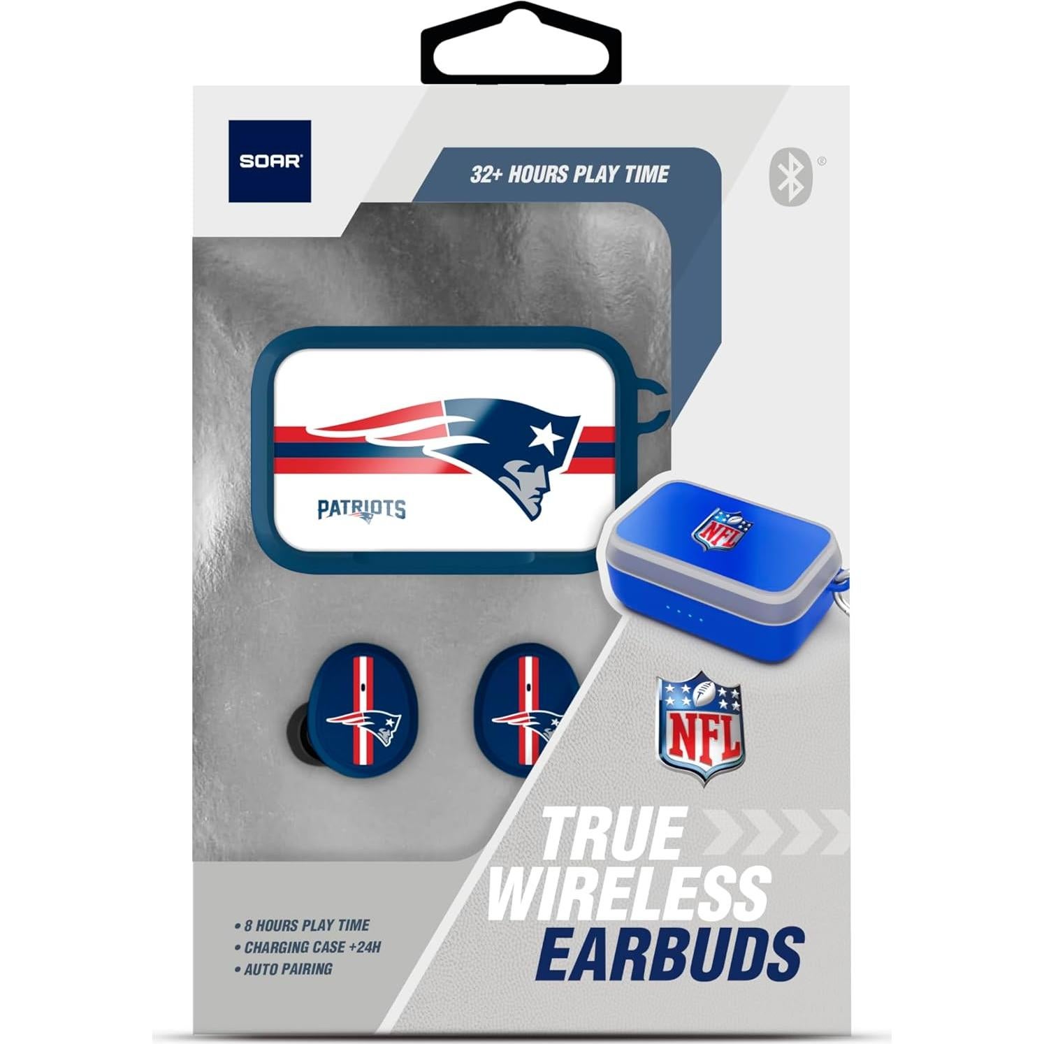 Auriculares Inalámbricos SOAR NFL New England Patriots 32h