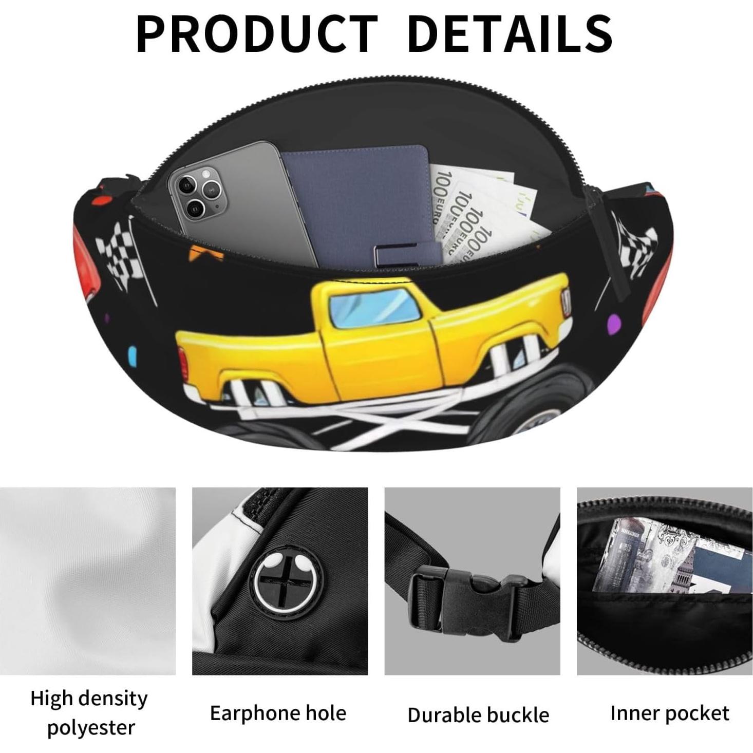 Mochila de Cintura Antirrobo Unisex Compacta 35x14cm