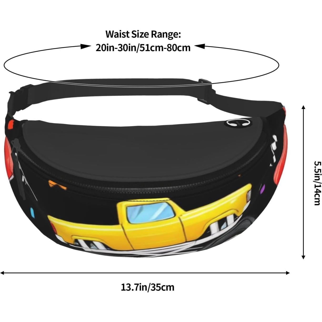 Mochila de Cintura Antirrobo Unisex Compacta 35x14cm