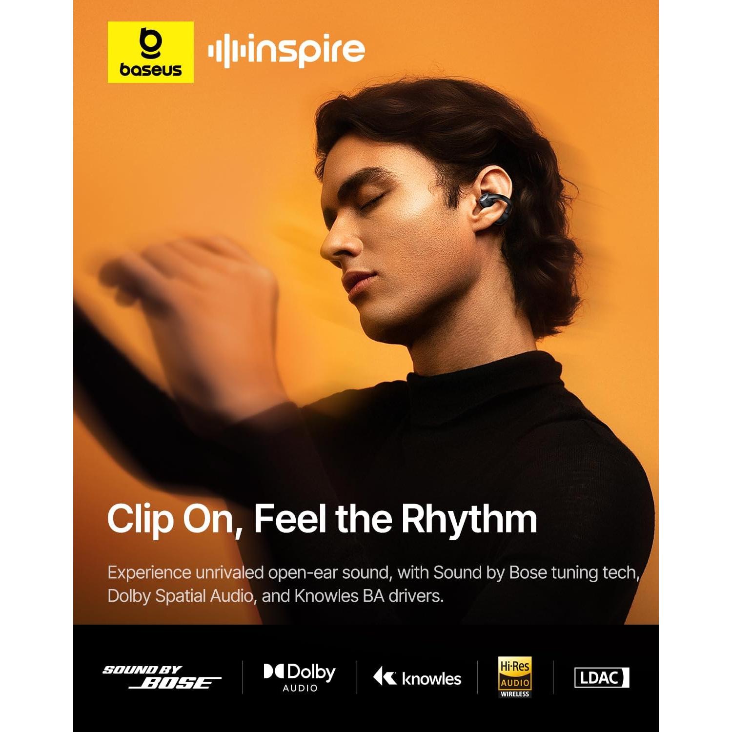 Auriculares Clip-On Abiertos Baseus Inspire XC1 Bluetooth IP66