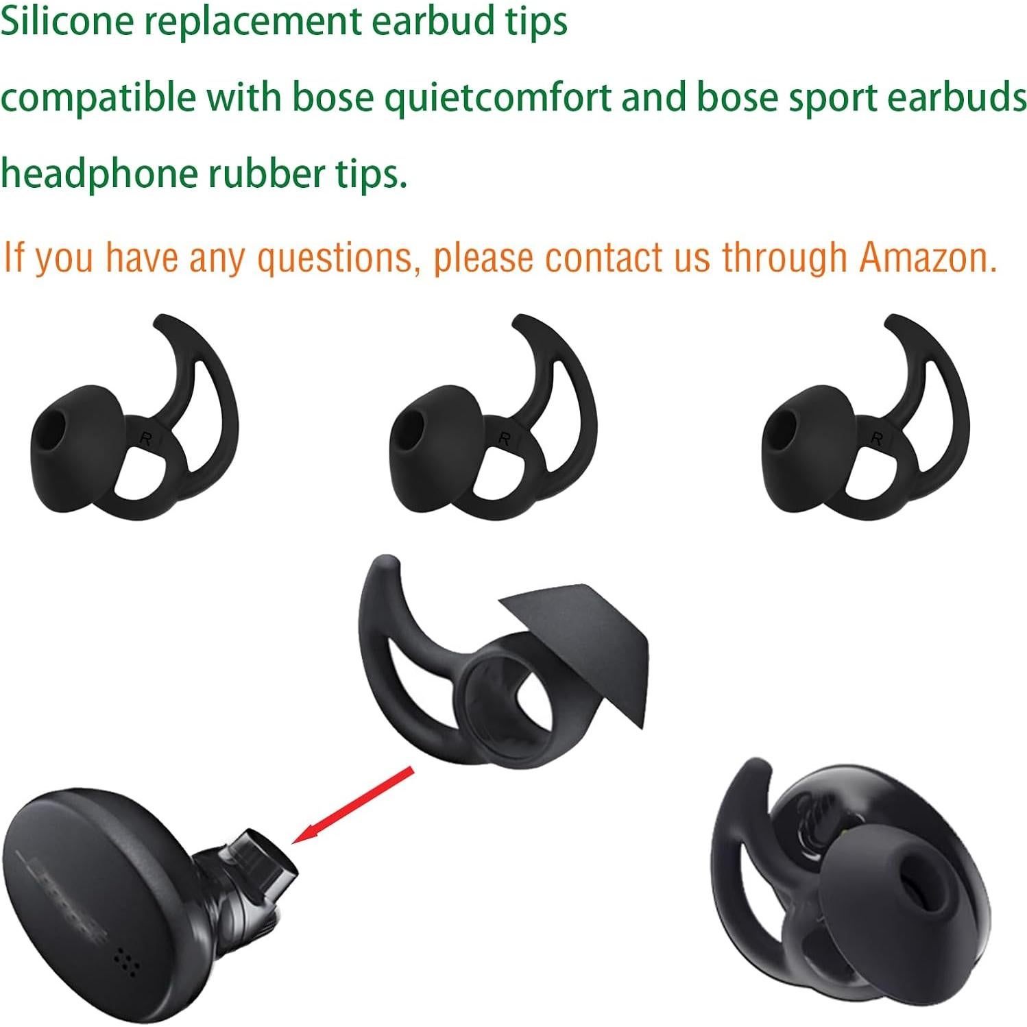 Consejos de Silicona para Auriculares Bose QuietComfort - 3 Pares