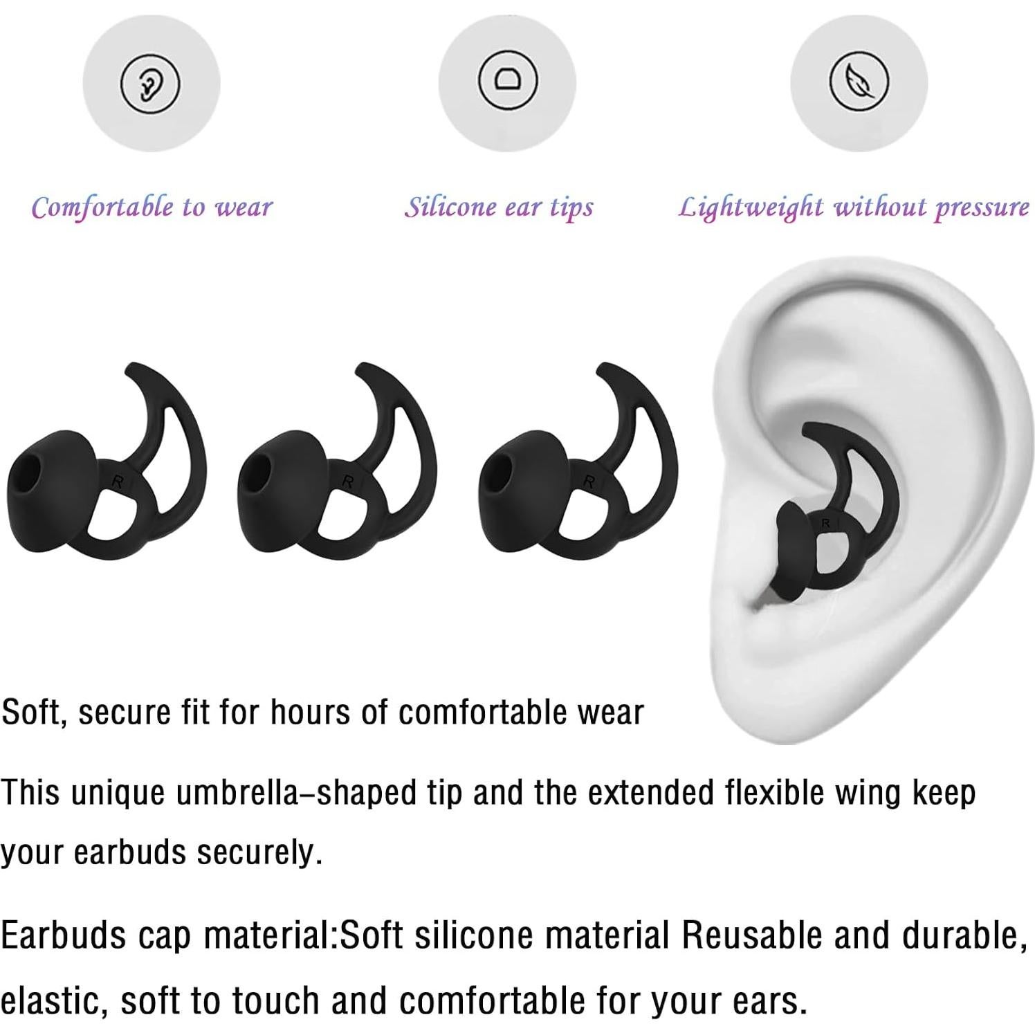 Consejos de Silicona para Auriculares Bose QuietComfort - 3 Pares