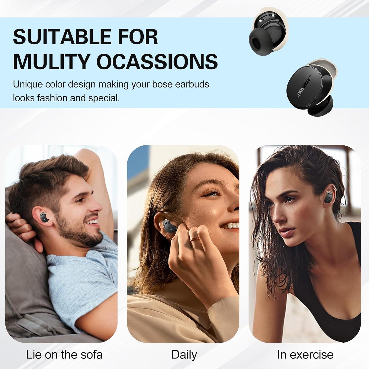 Cubiertas de Puntas de Oído Silicona PUCGUE para Bose QC 2024