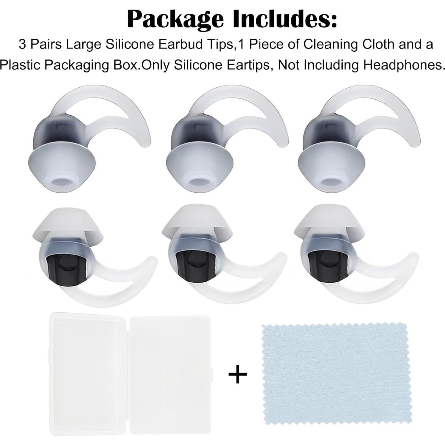 Puntas de Auriculares de Silicona Bose QC20 QC30 - Grande 3 Pares