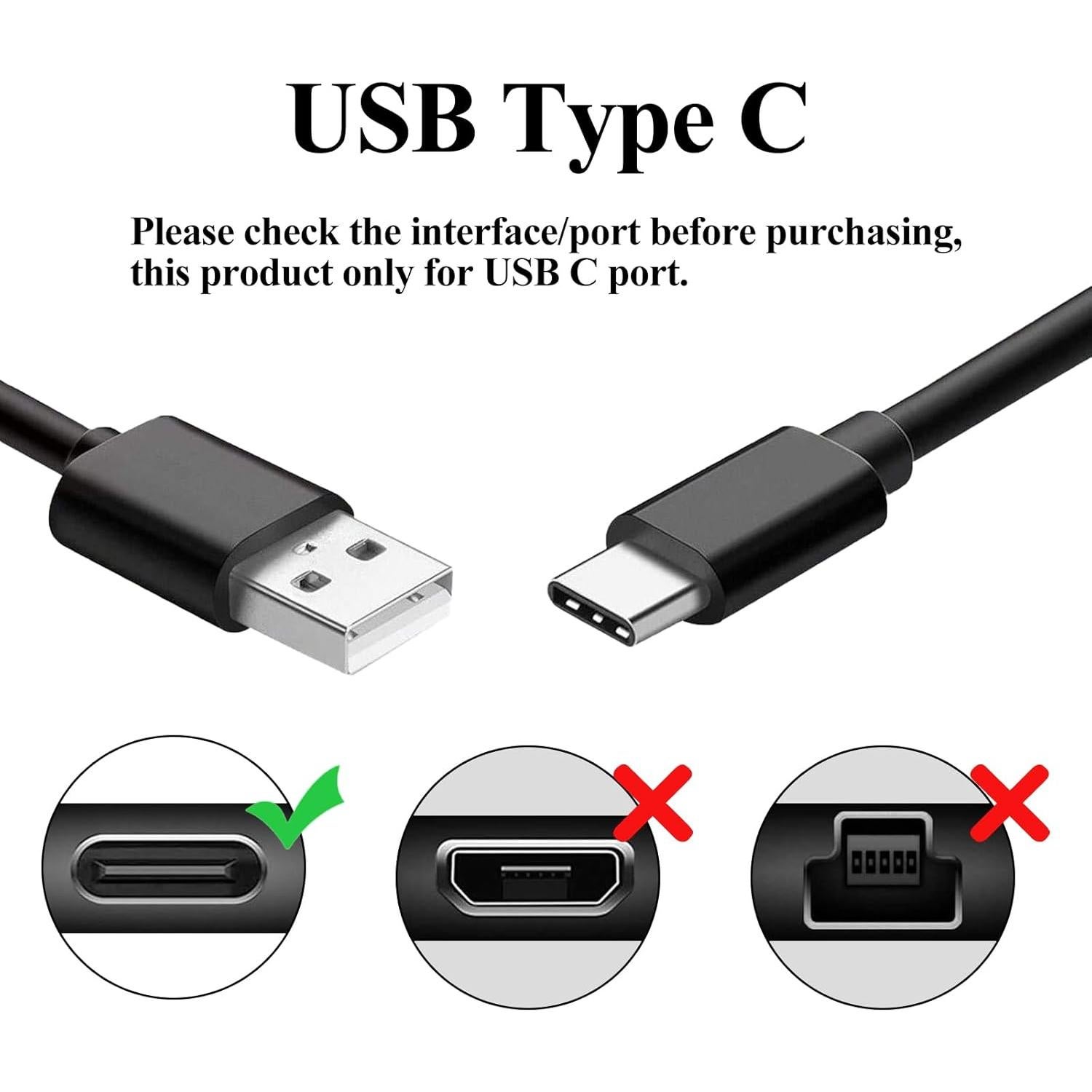 Cable de carga rápida USB C Opligevo 30cm para auriculares Bose