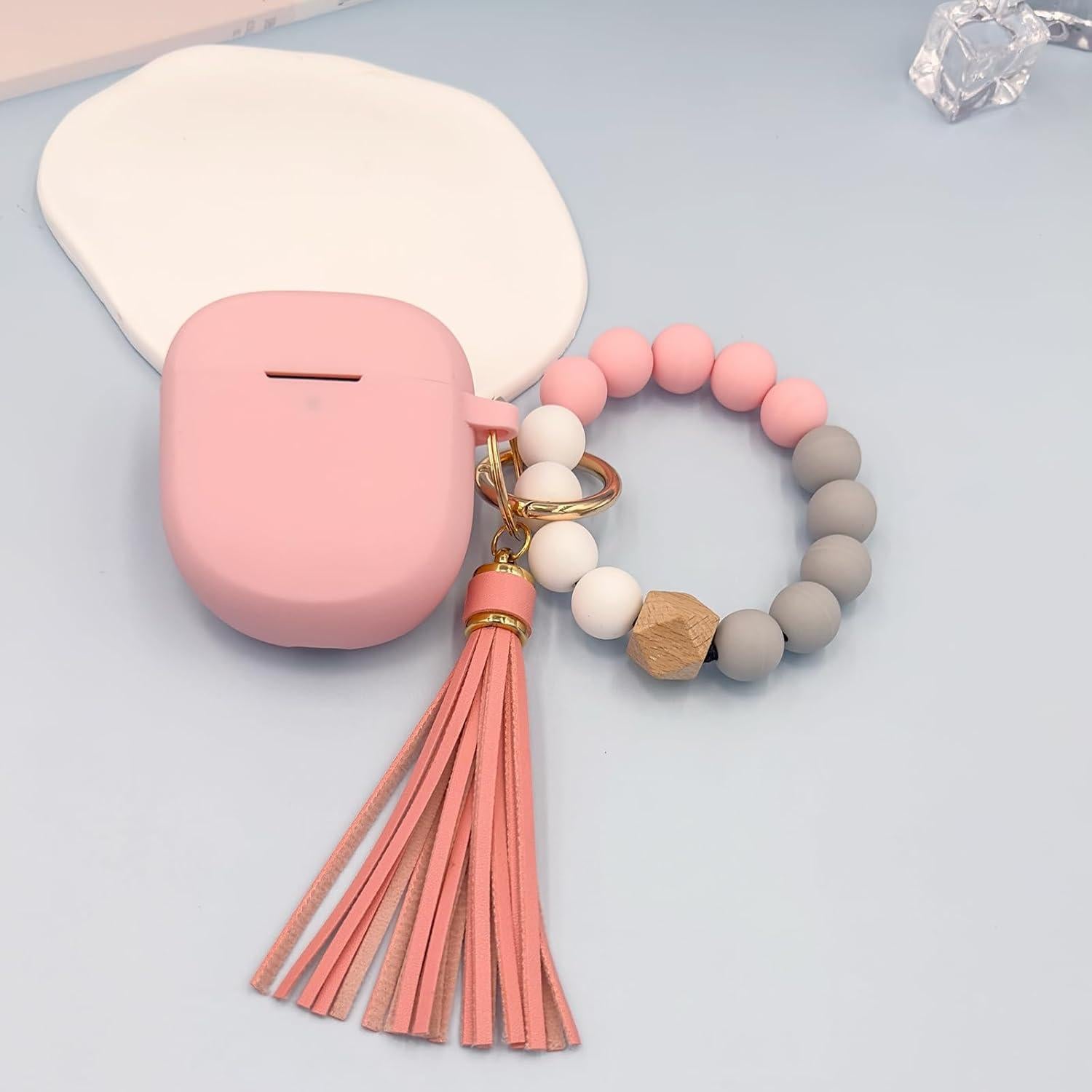 Funda de Silicona Rosa para Bose QuietComfort Earbuds II 2022