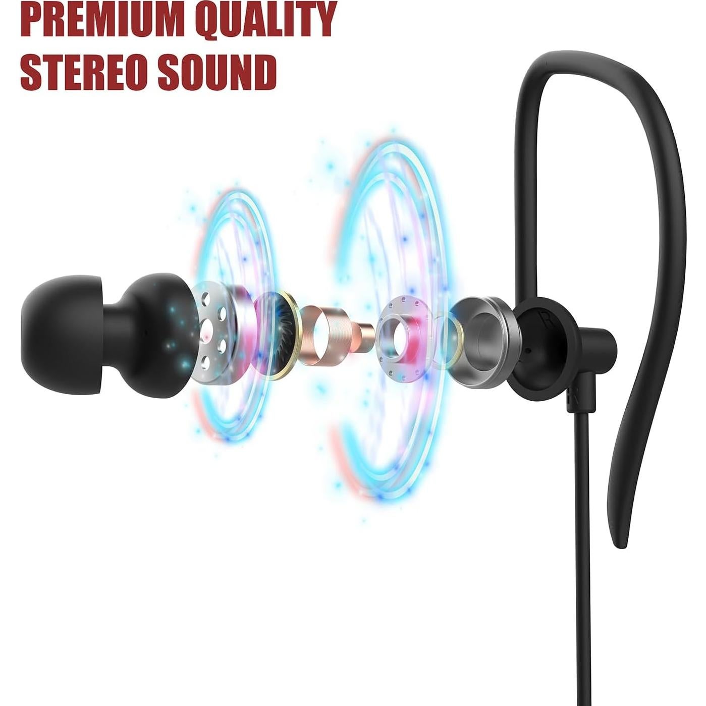 Auriculares USB C Percheron A0202013 con micrófono, rojos