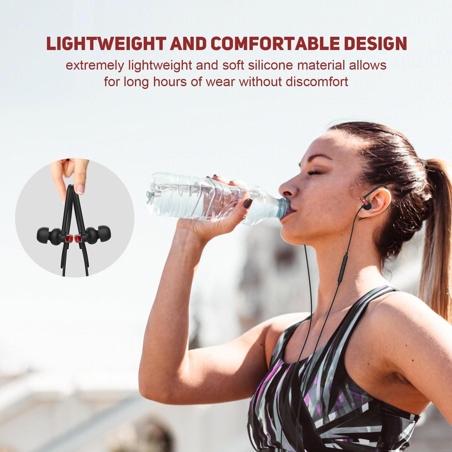 Auriculares USB C Percheron A0202013 con micrófono, rojos