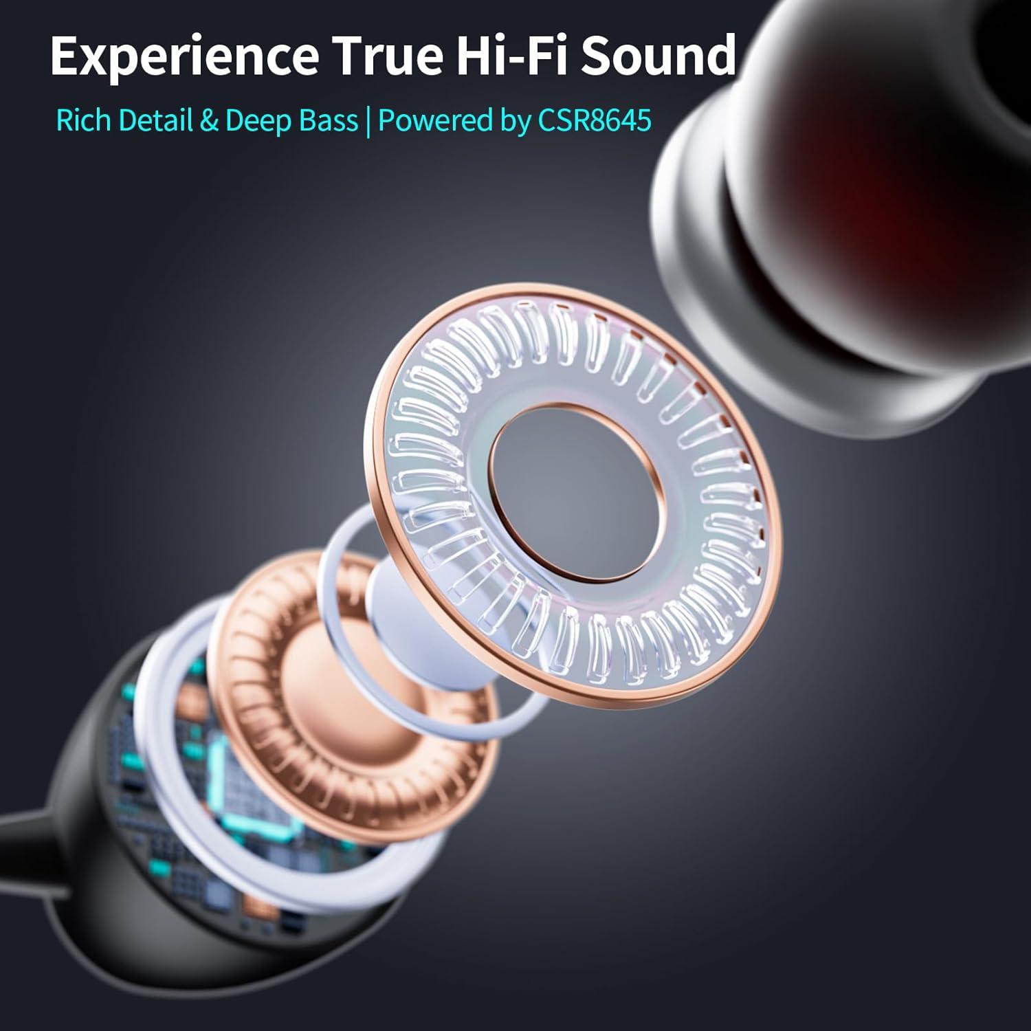 Auriculares Bluetooth ZHAOGE ZG-M109 Retráctiles IPX5 Negro