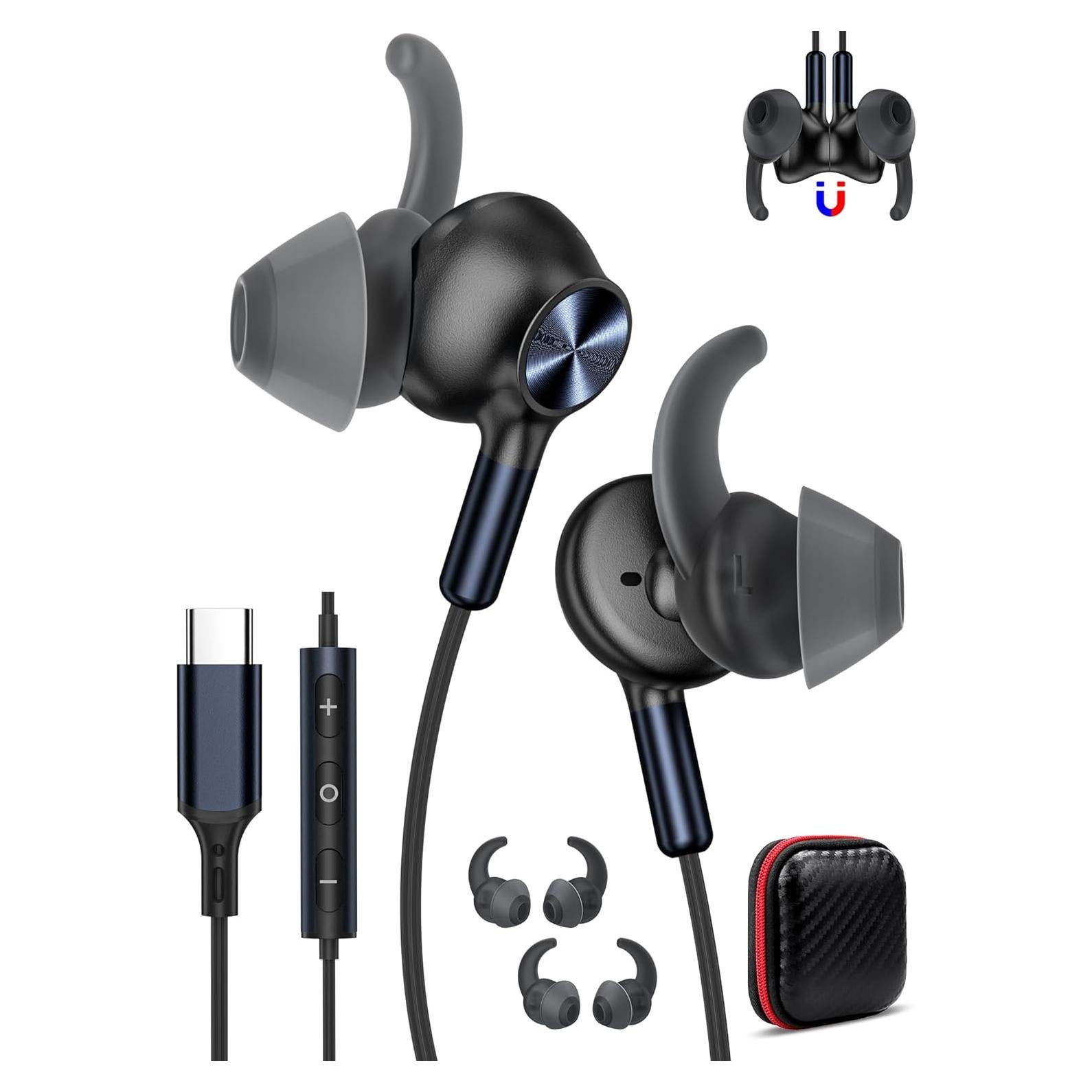 Auriculares con cable COOYA USB C 13mm HiFi Estéreo In-Ear