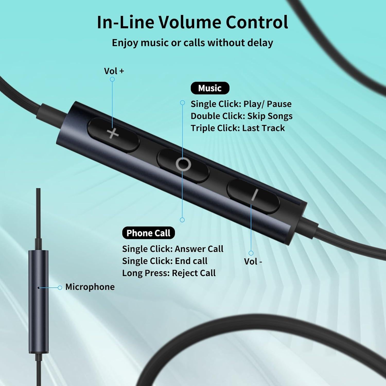 Auriculares con cable COOYA USB C 13mm HiFi Estéreo In-Ear