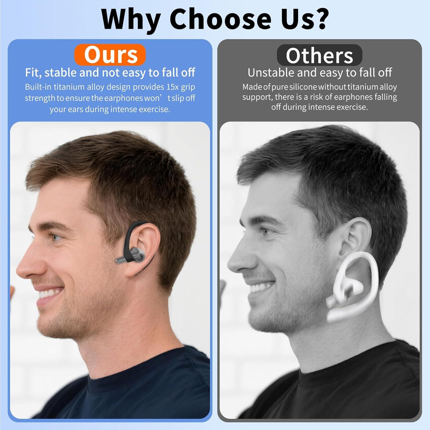 Ganchos Antideslizantes QINZAC para Galaxy Buds 3 Pro y 3, Negro