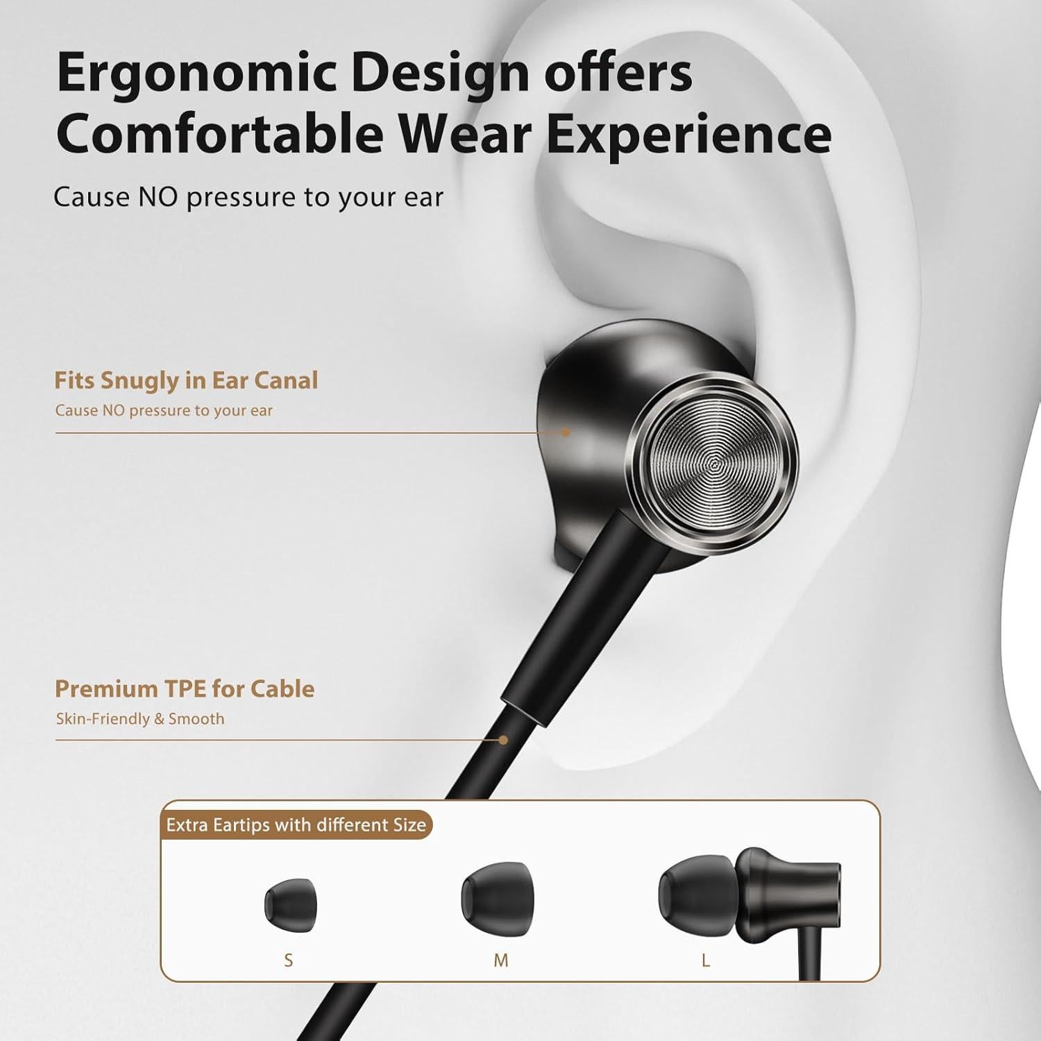 Auriculares con cable Jiunai USB C para iPhone y Samsung