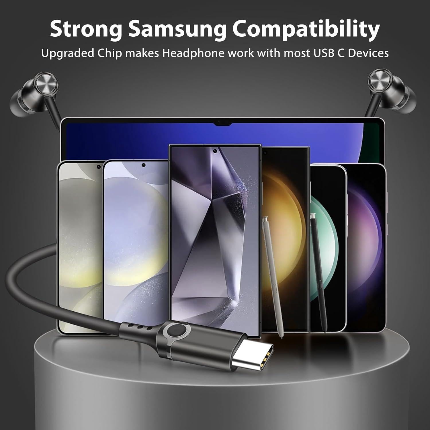 Auriculares con cable Jiunai USB C para iPhone y Samsung