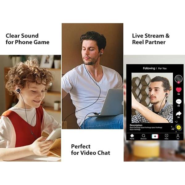 Auriculares con cable Jiunai USB C para iPhone y Samsung