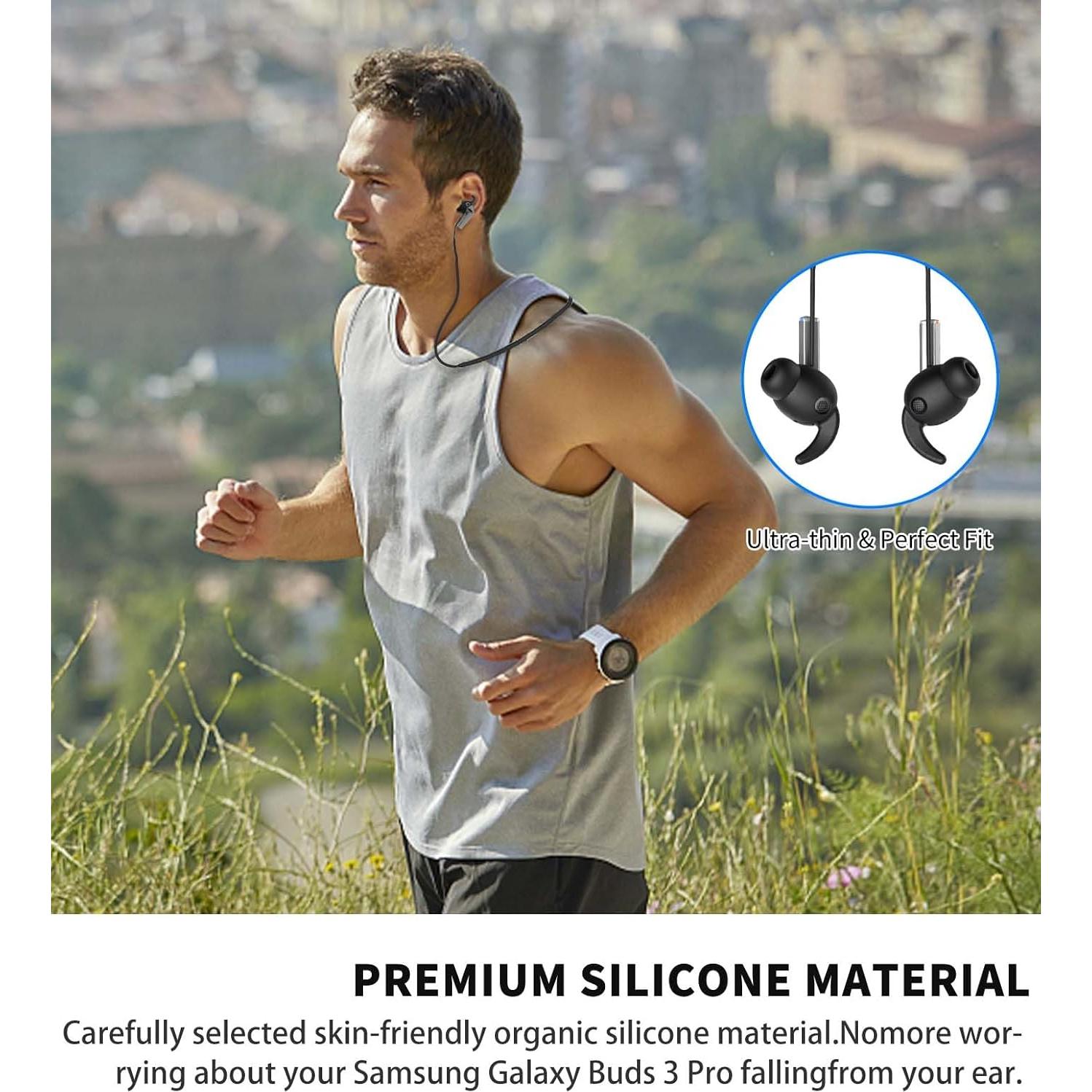 Correa Antipérdida de Silicona para Galaxy Buds 3 Pro - Negro