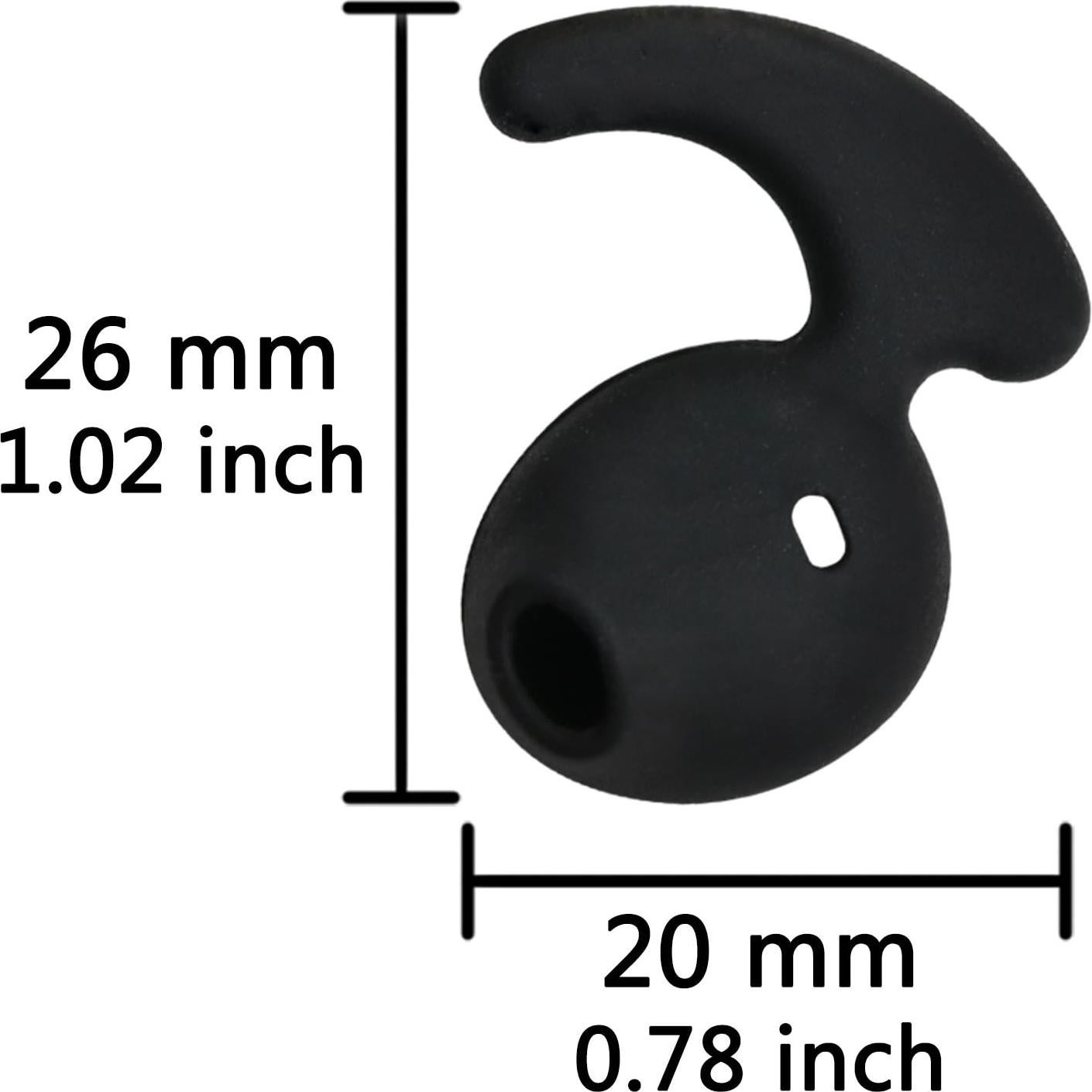 Consejos de Auriculares ALXCD para Samsung Level U - 4 Pares Negros