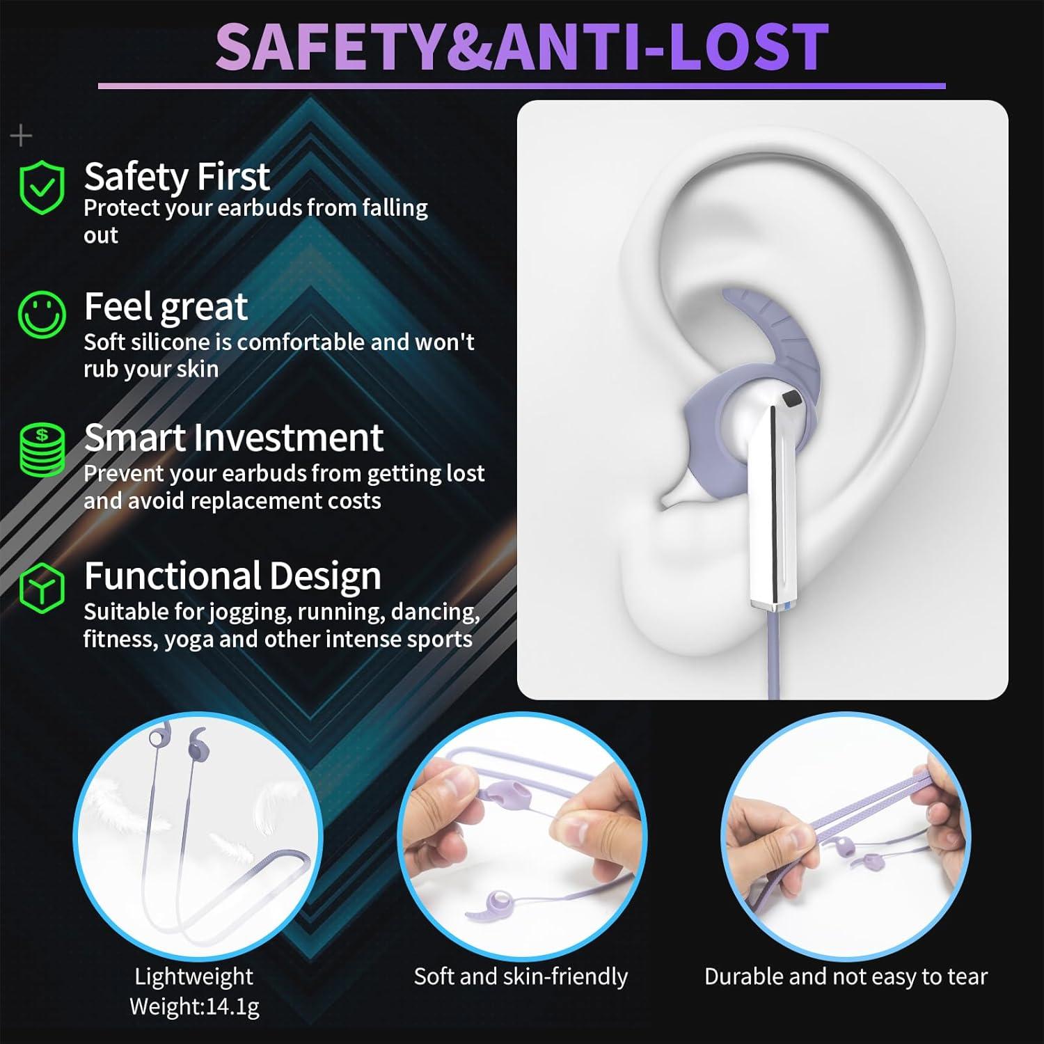 Correa Antipérdida TUDIOW para Galaxy Buds 3 Pro - Silicona Suave