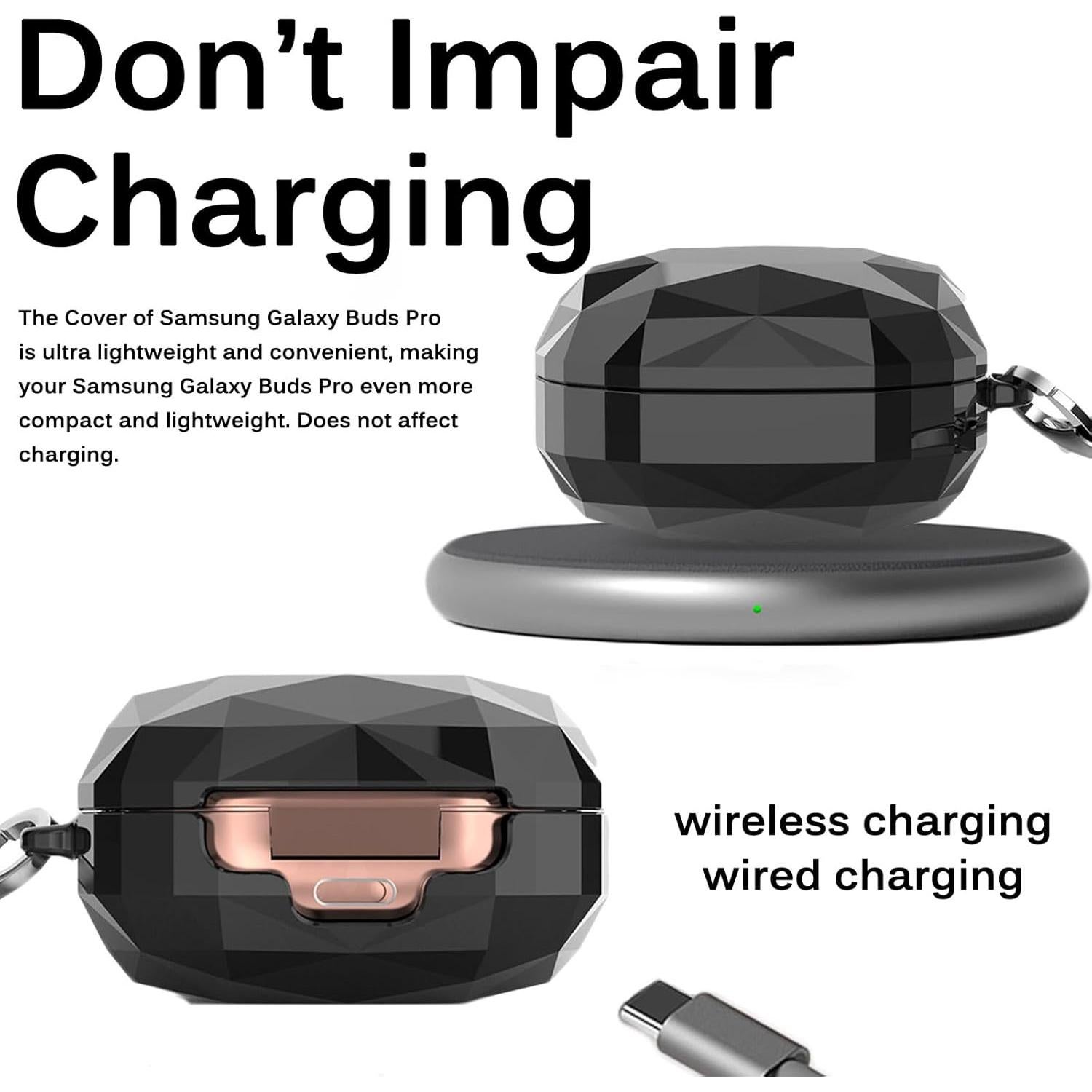 Funda Dura PC Miimall para Samsung Galaxy Buds FE/2 Pro/Pro 2021 - Negro