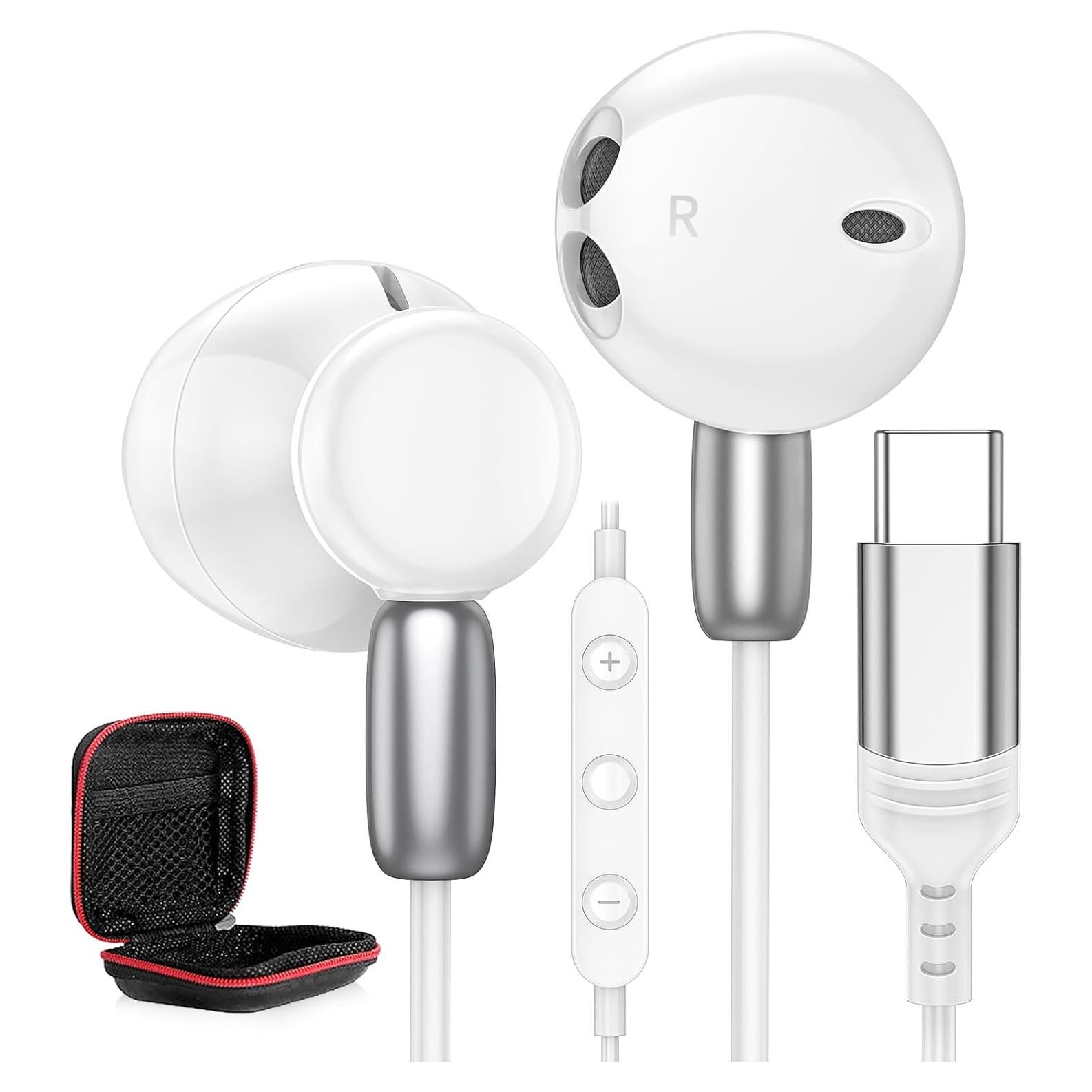 Auriculares con cable iMangoo USB Tipo C para iPhone y Samsung