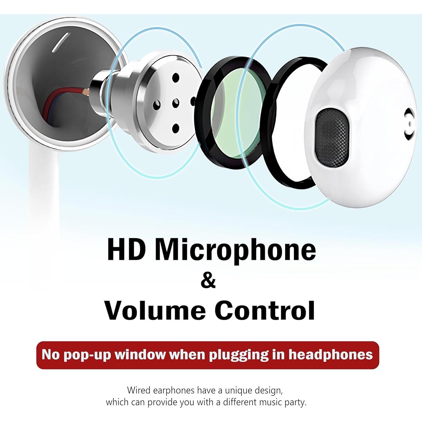 Auriculares USB C OURWORTL con Micrófono - 2 Unidades