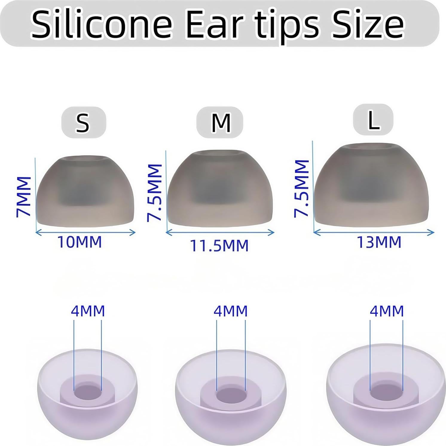 Puntas de oído de silicona Rhinenet para Galaxy Buds 2 - 6 Pares