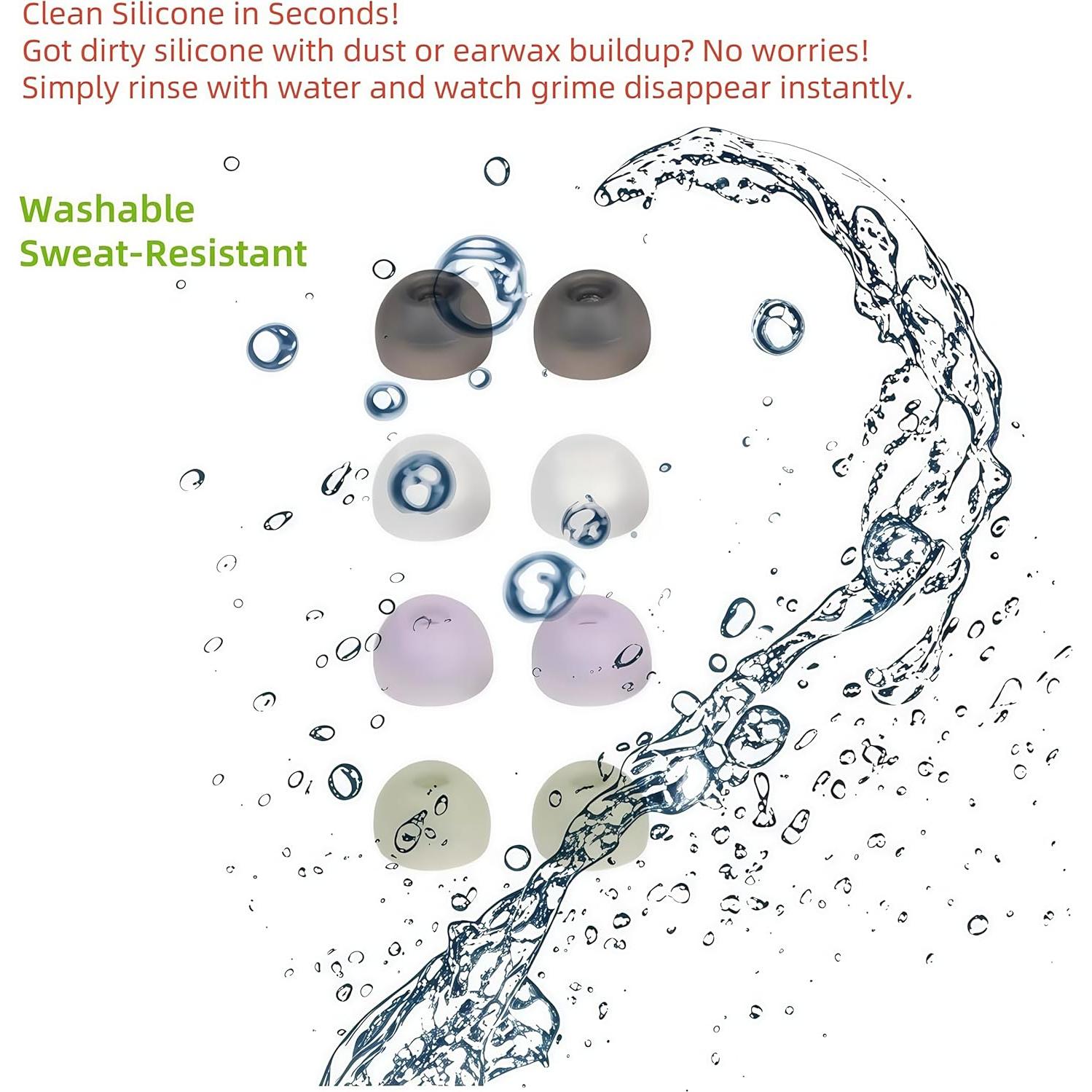 Puntas de oído de silicona Rhinenet para Galaxy Buds 2 - 6 Pares