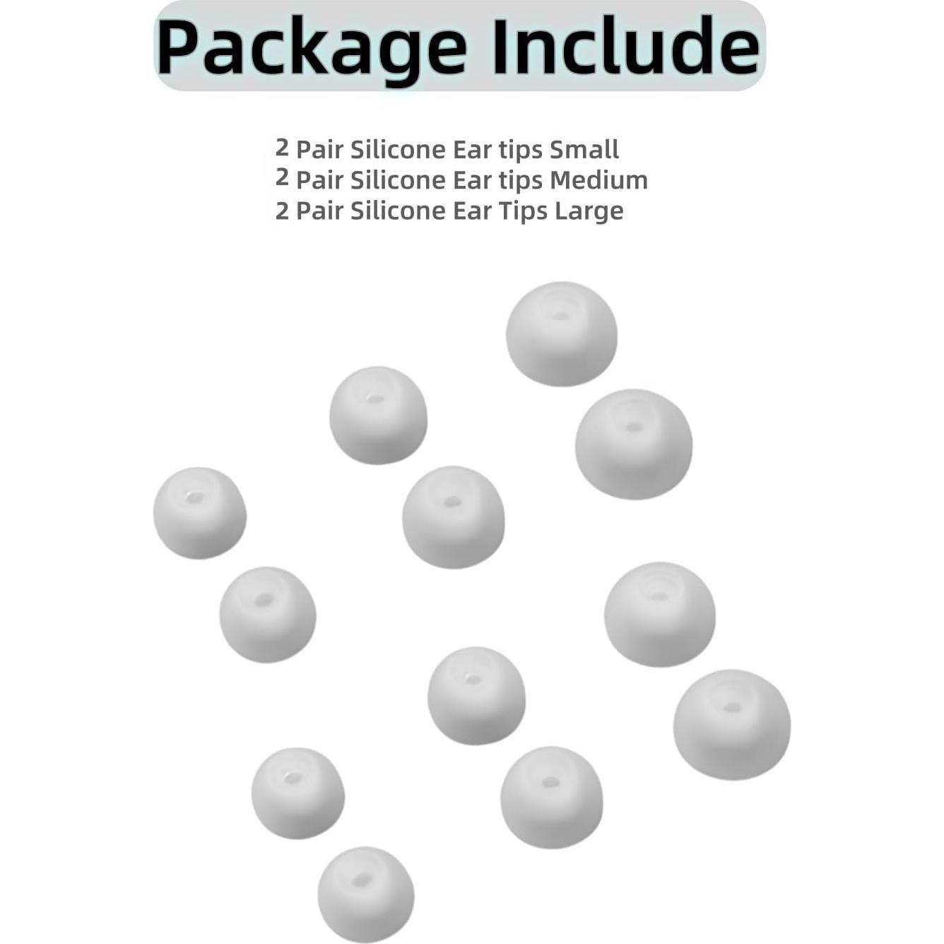 Puntas de oído de silicona Rhinenet para Galaxy Buds 2 - 6 Pares