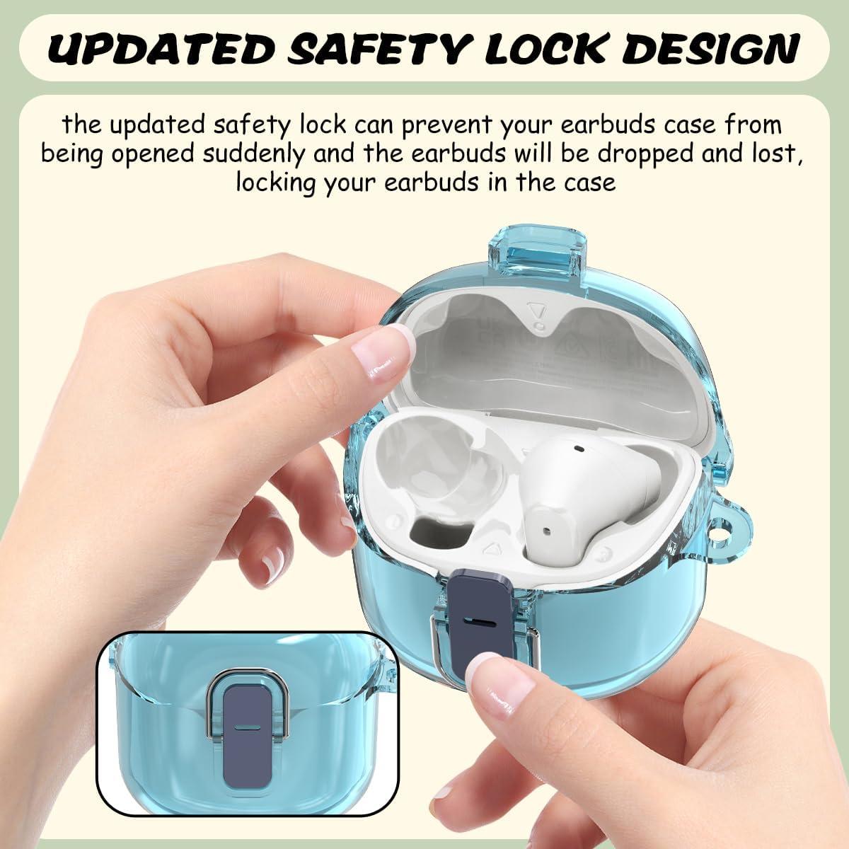 Funda Dura PC Azul Claro para JBL Tune Flex con Bloqueo