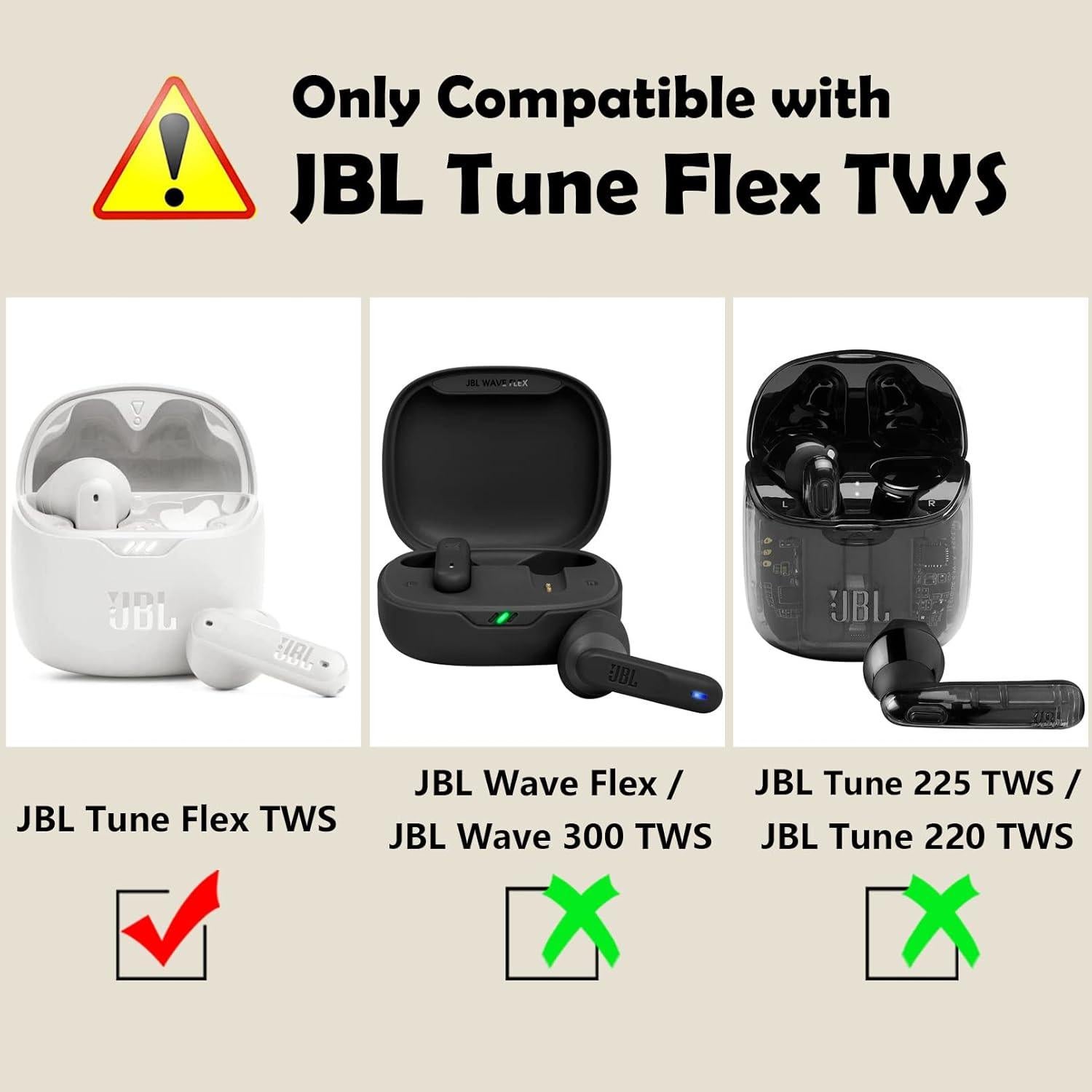 Funda Silicona easyBee para Estuche JBL Tune Flex - 2 Pack