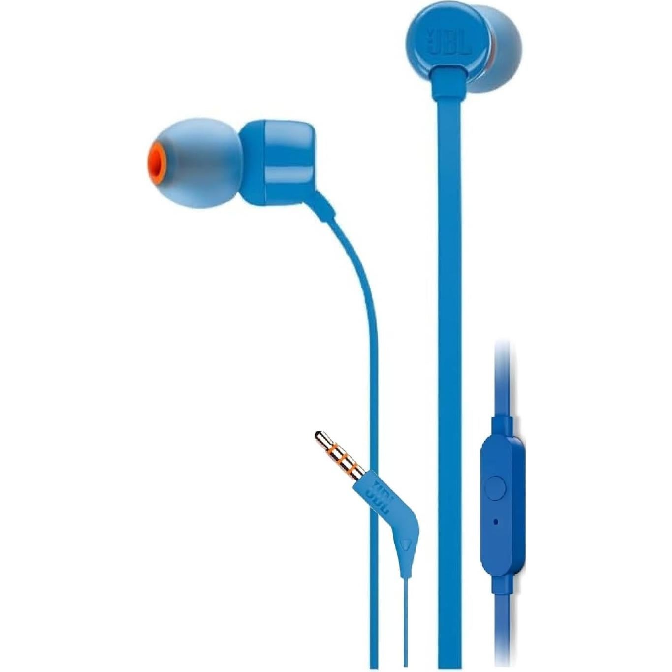 Auriculares In-Ear JBL TUNE160 Azul con Micrófono y Control Remoto