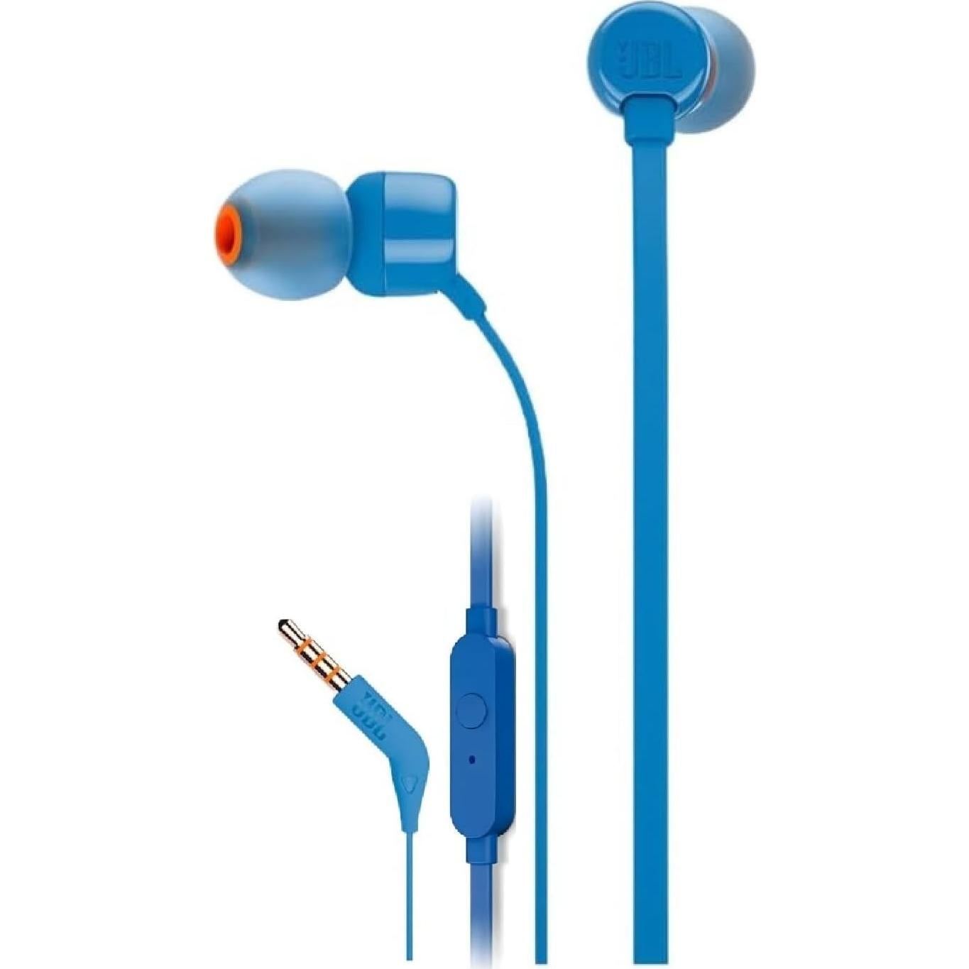 Auriculares In-Ear JBL TUNE160 Azul con Micrófono y Control Remoto