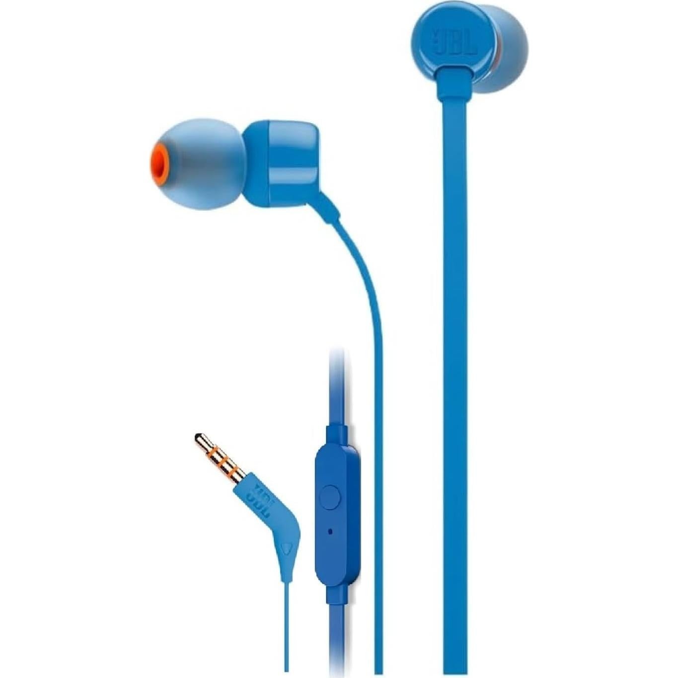 Auriculares In-Ear JBL TUNE160 Azul con Micrófono y Control Remoto