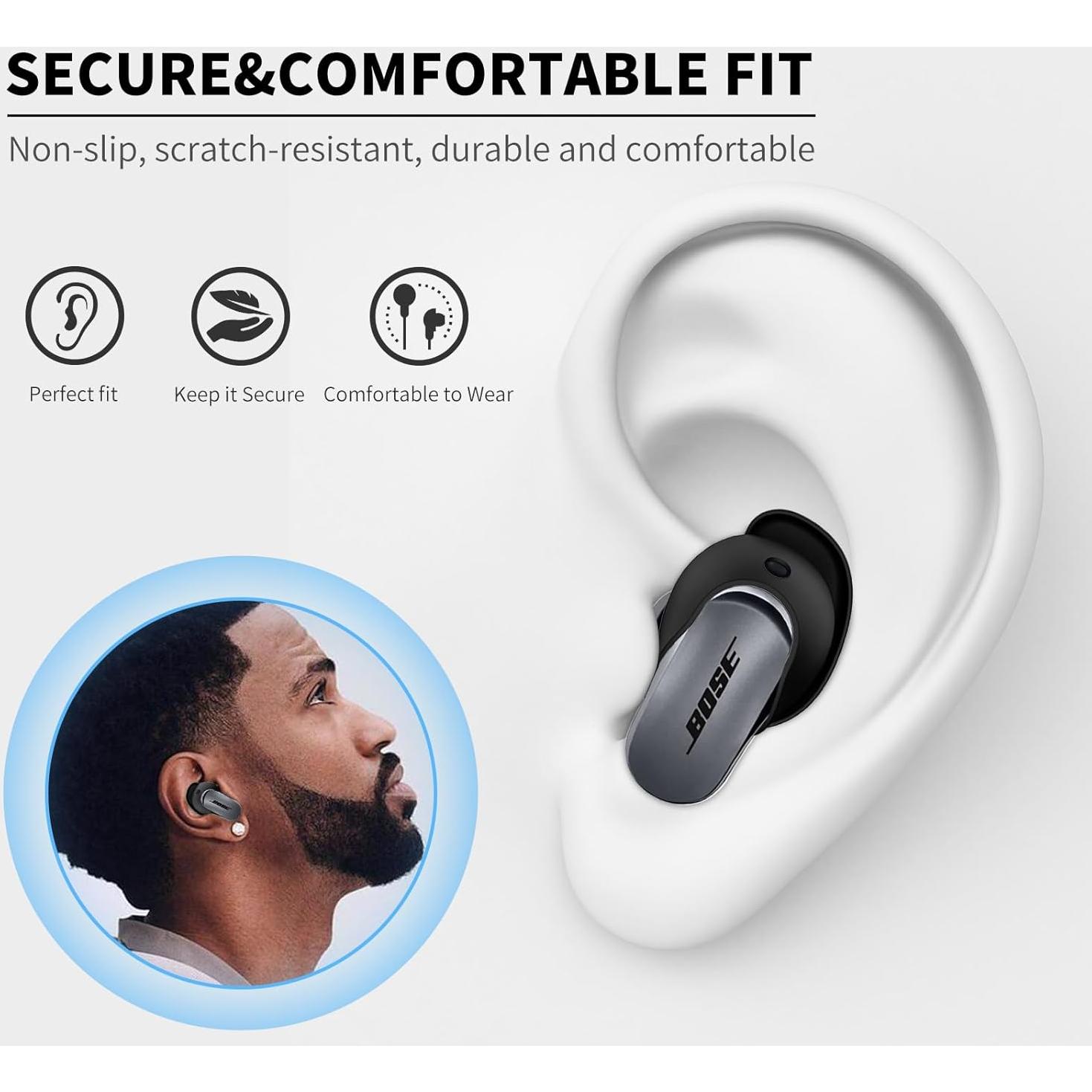 Cubiertas de Puntas de Oído WOFRO para Bose QuietComfort II/Ultra