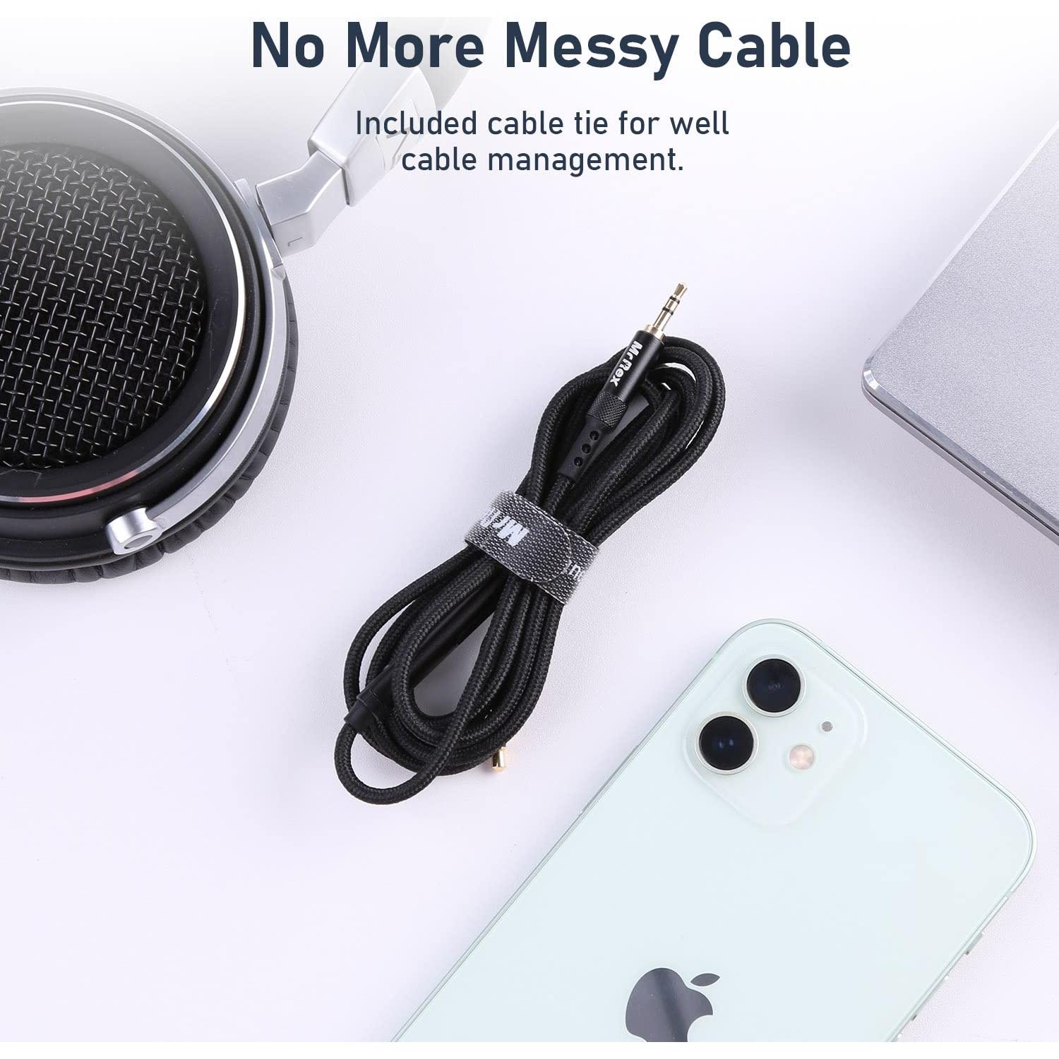 Cable de audio 2m Mr Rex 2.5mm a 3.5mm con micrófono